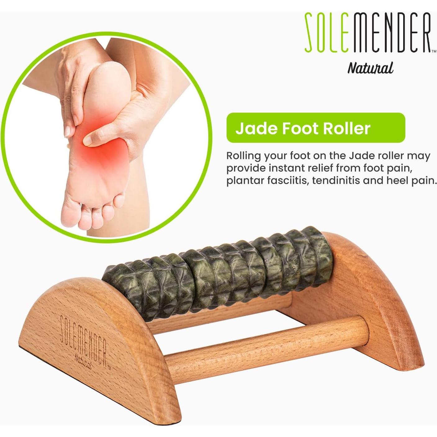 Masajeador de pies Solemender de jade natural - Alivio fascitis plantar