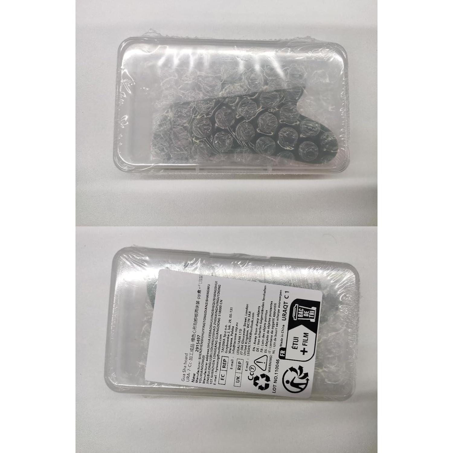 Herramienta de Masaje Gua Sha URAQT Jade Natural 2 Pcs