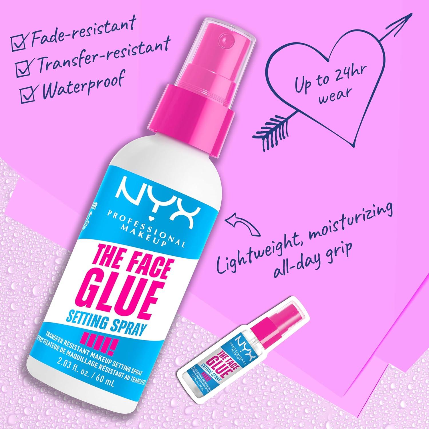 Spray Fijador de Maquillaje NYX The Face Glue 24H Impermeable