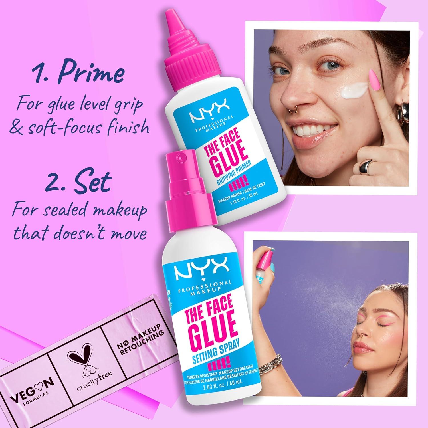 Spray Fijador de Maquillaje NYX The Face Glue 24H Impermeable
