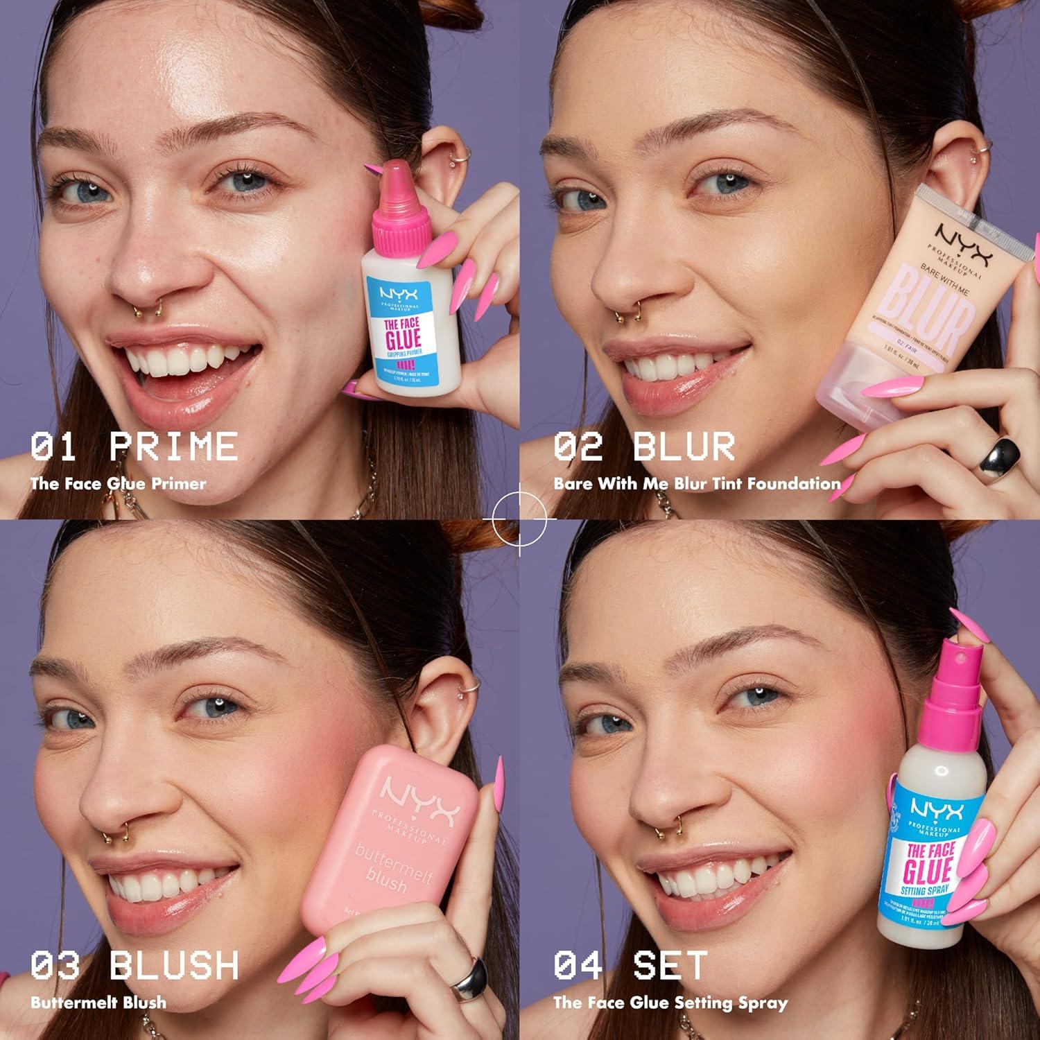 Spray Fijador de Maquillaje NYX The Face Glue 24H Impermeable