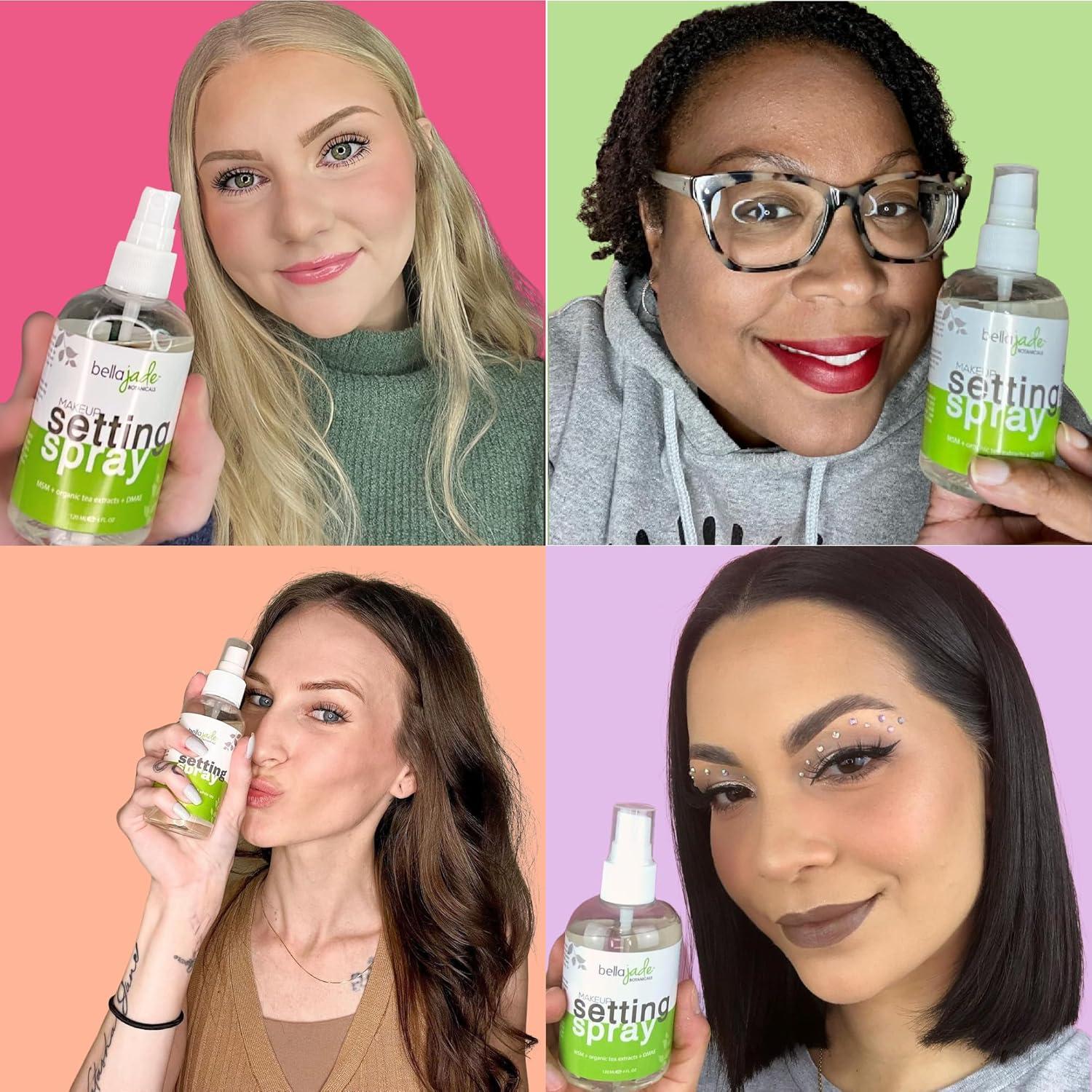 Spray Fijador de Maquillaje Bella Jade 118 ml - Acabado Brillante