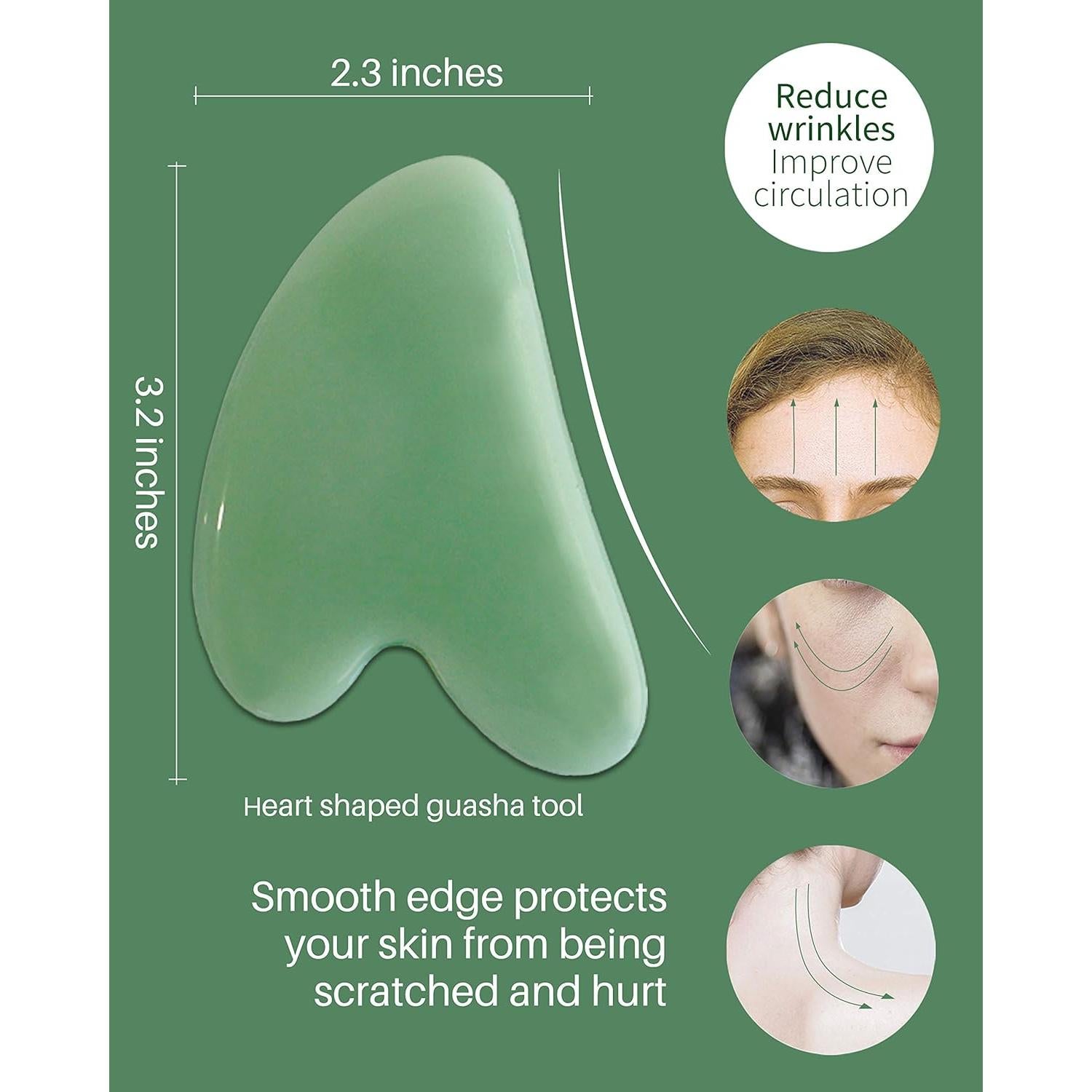 Herramientas de Masaje Gua Sha MoHern - 4 Piezas para Cara y Cuerpo