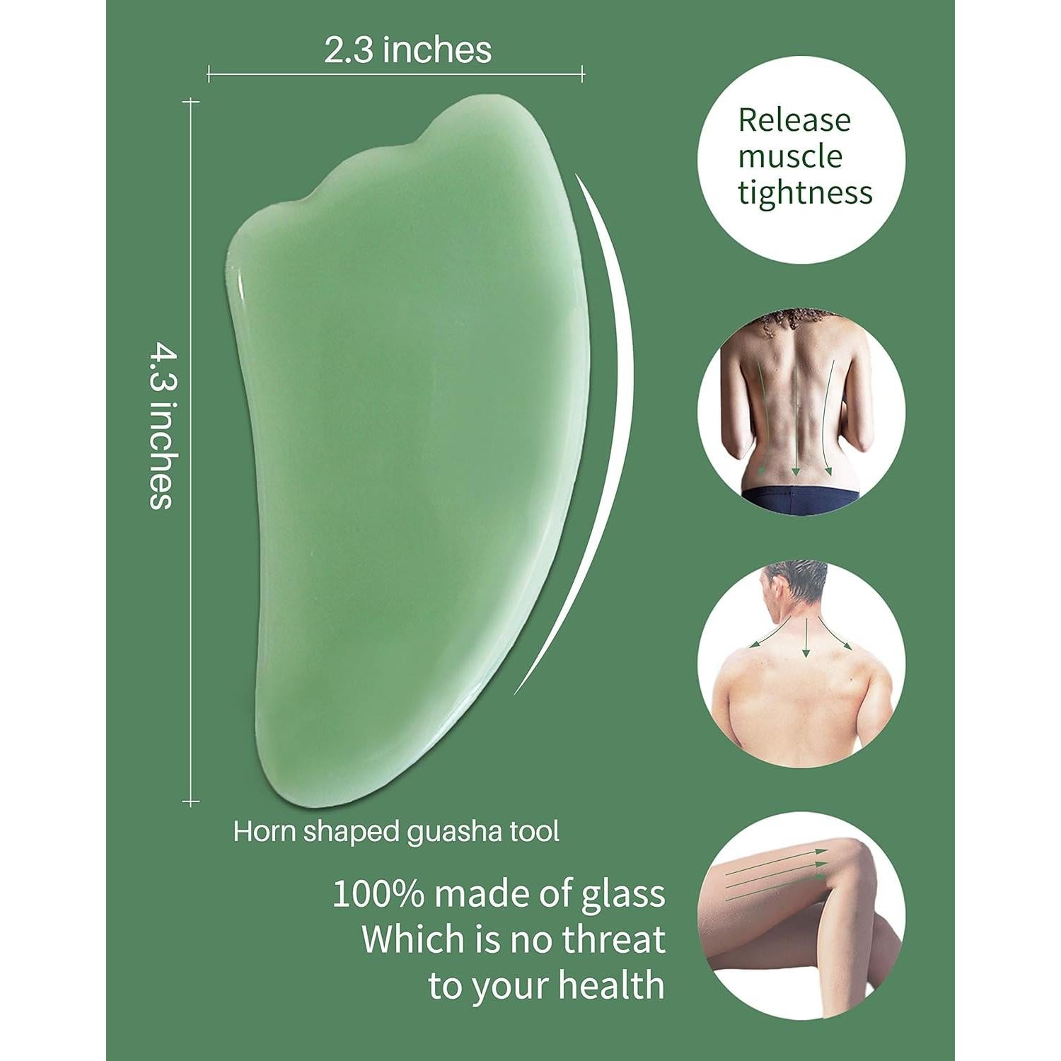 Herramientas de Masaje Gua Sha MoHern - 4 Piezas para Cara y Cuerpo