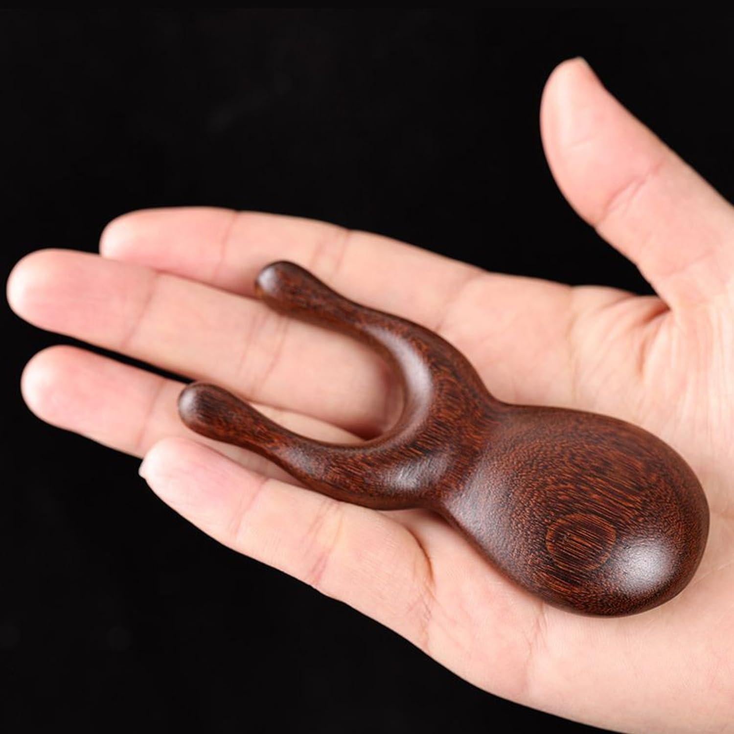 Herramienta de Masaje Gua Sha de Madera Natural - 9.5x3cm