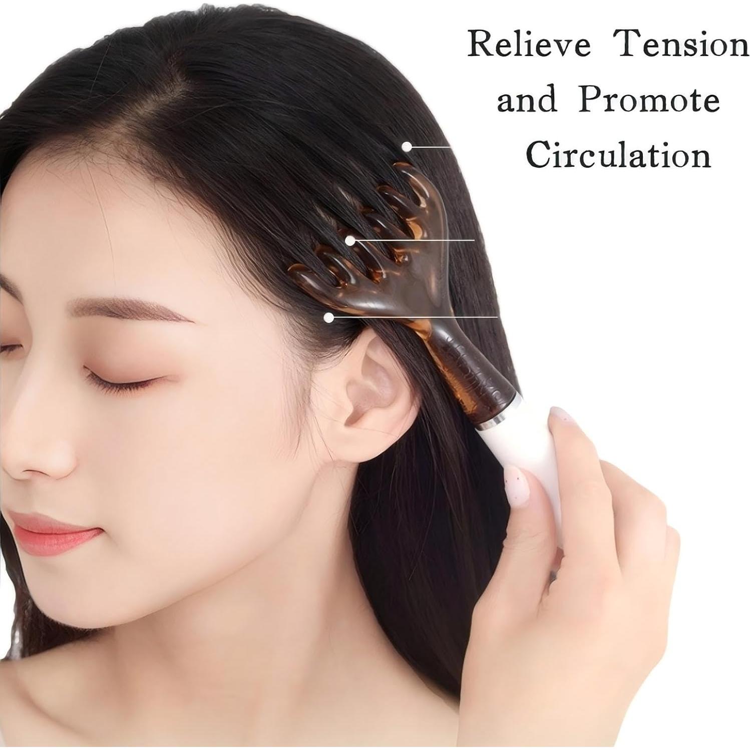 Peine de Masaje KINTEGOOD con Bolas Magnéticas Doble Cabeza