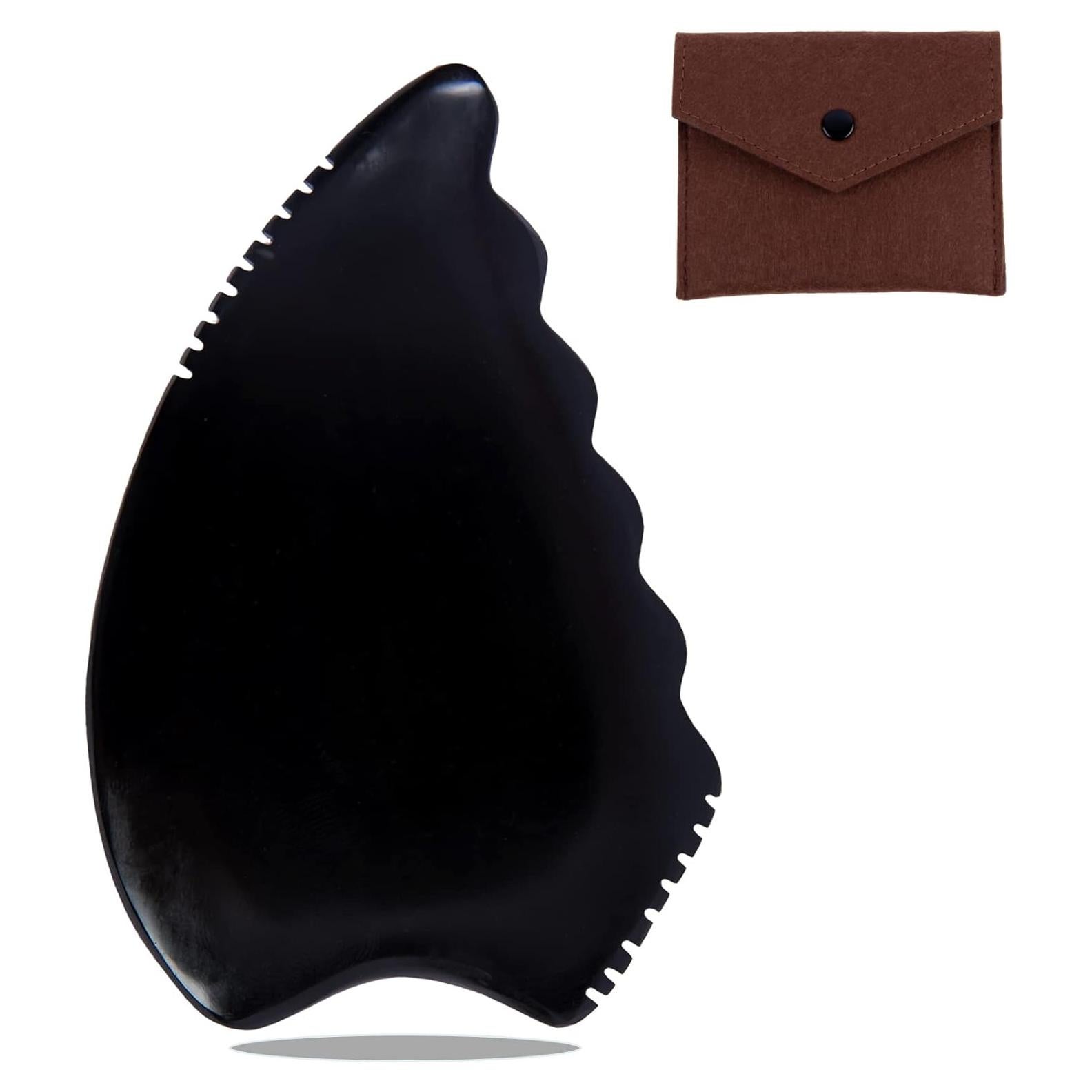 Herramienta de Masaje Facial Gua Sha Yuanchupin - Piedra Bian Natural