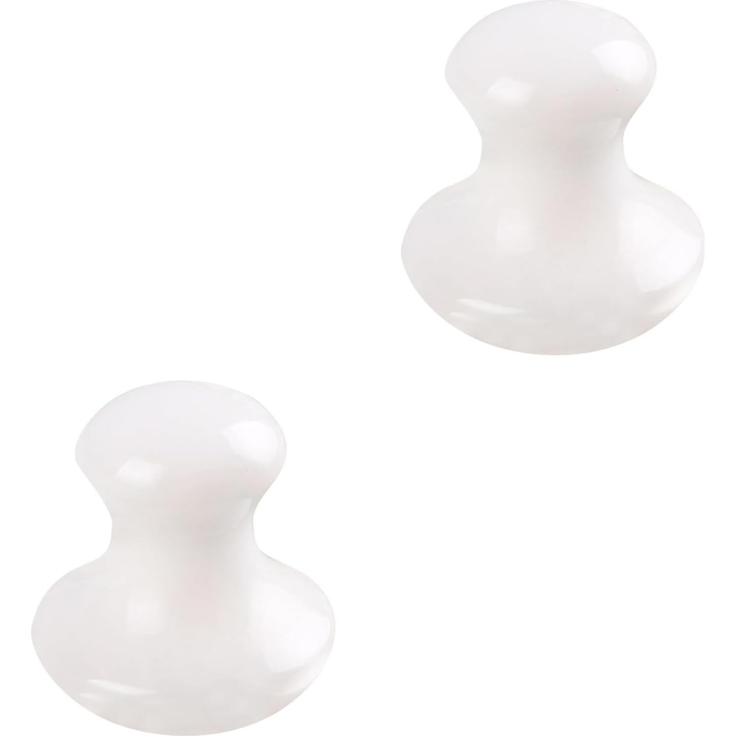 Masajeador Gua Sha Facial Uonlytech 2 Piezas Jade Blanco