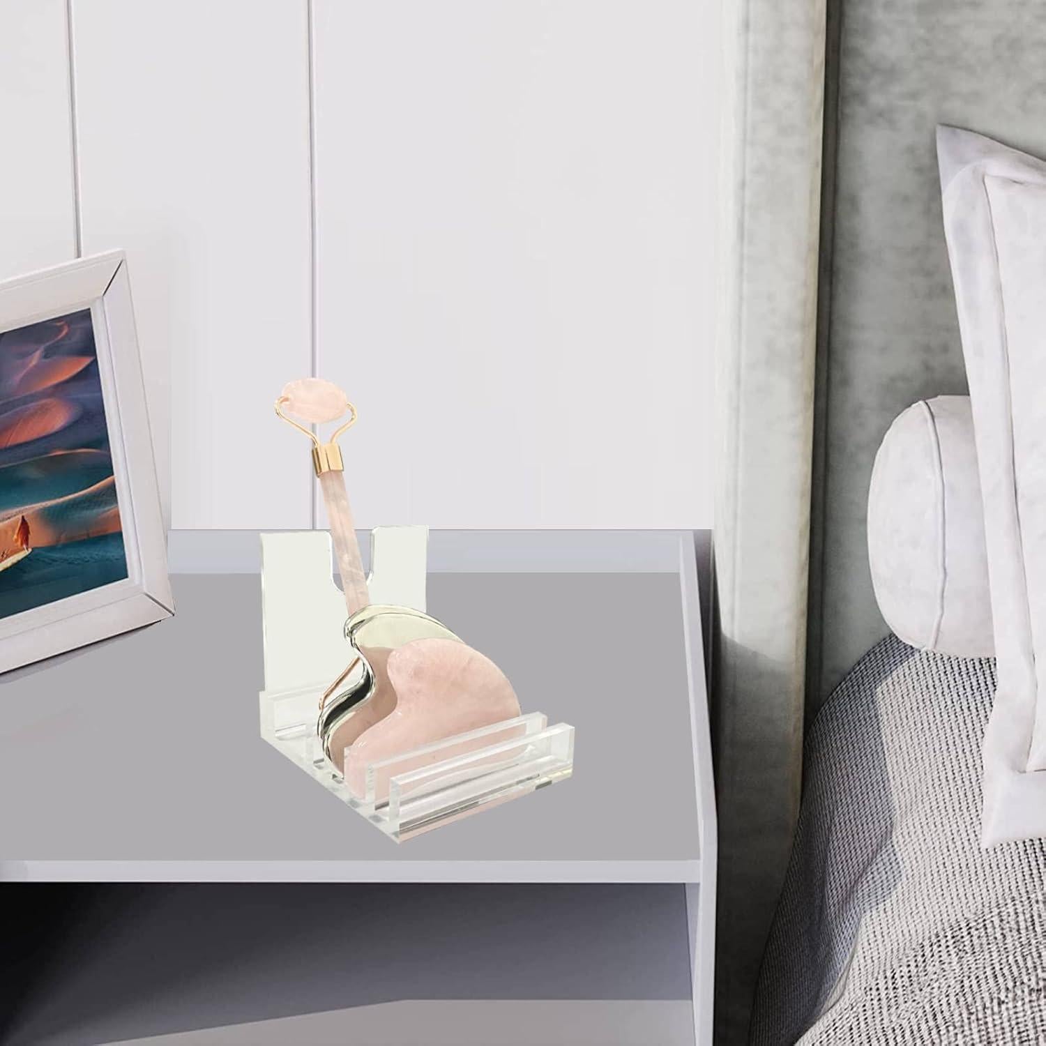 Soporte Acrílico para Gua Sha y Rodillo Facial YeeBeny