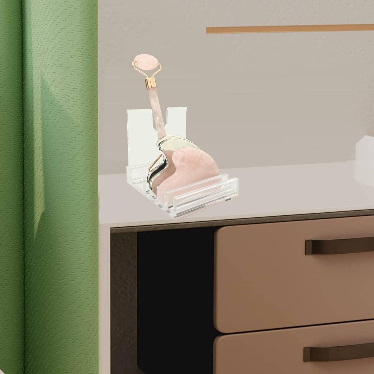 Soporte Acrílico para Gua Sha y Rodillo Facial YeeBeny