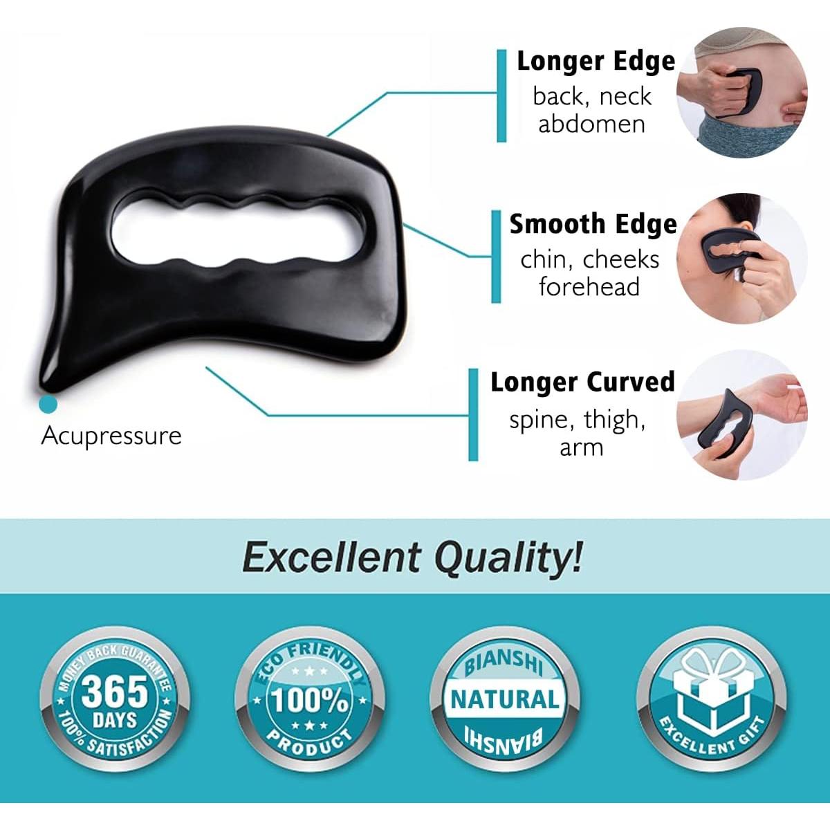 Herramienta de Masaje Gua Sha de Piedra Bian - Alivio Muscular