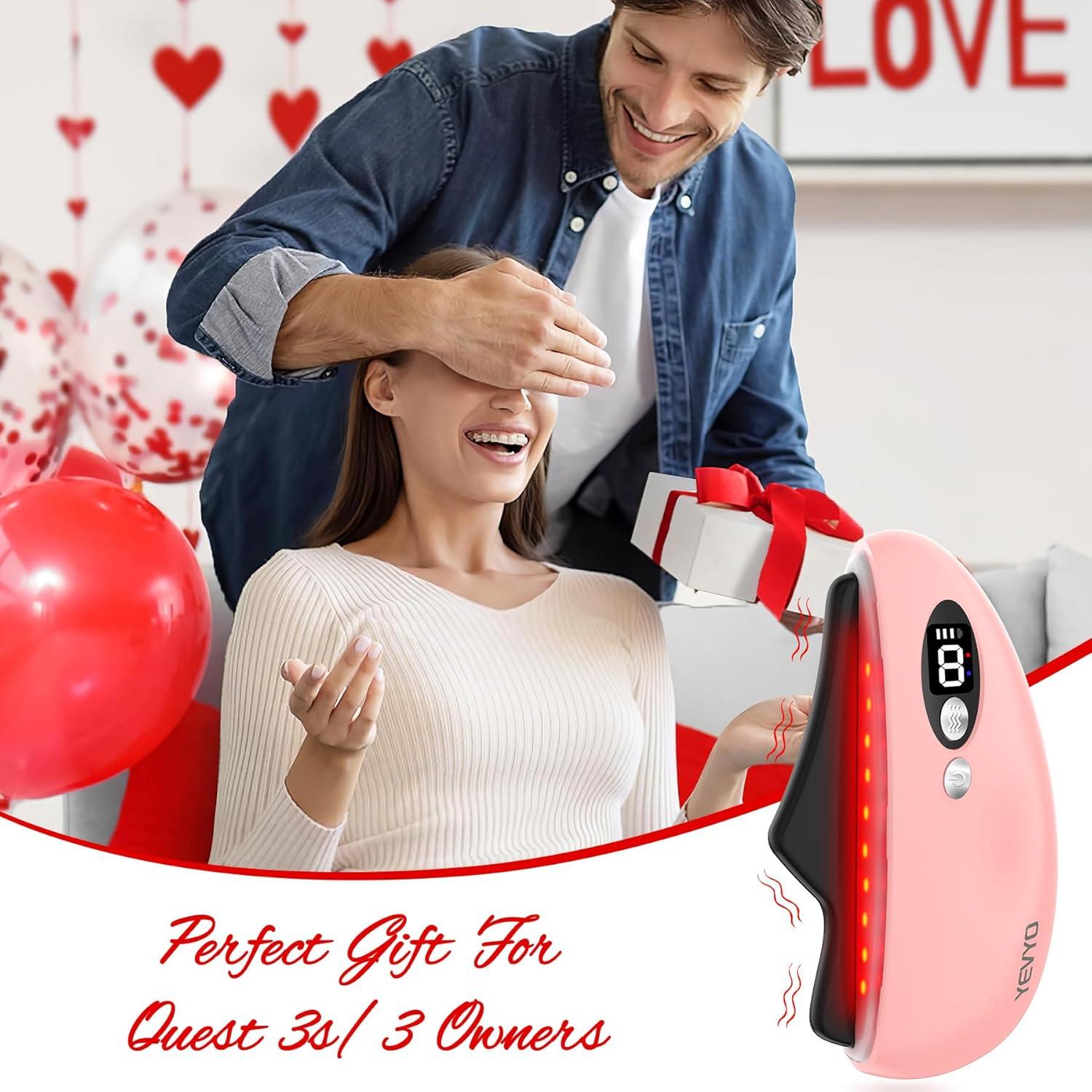 Herramienta Facial Gua Sha Eléctrica YEVYO GS2024 Rosa Pálido