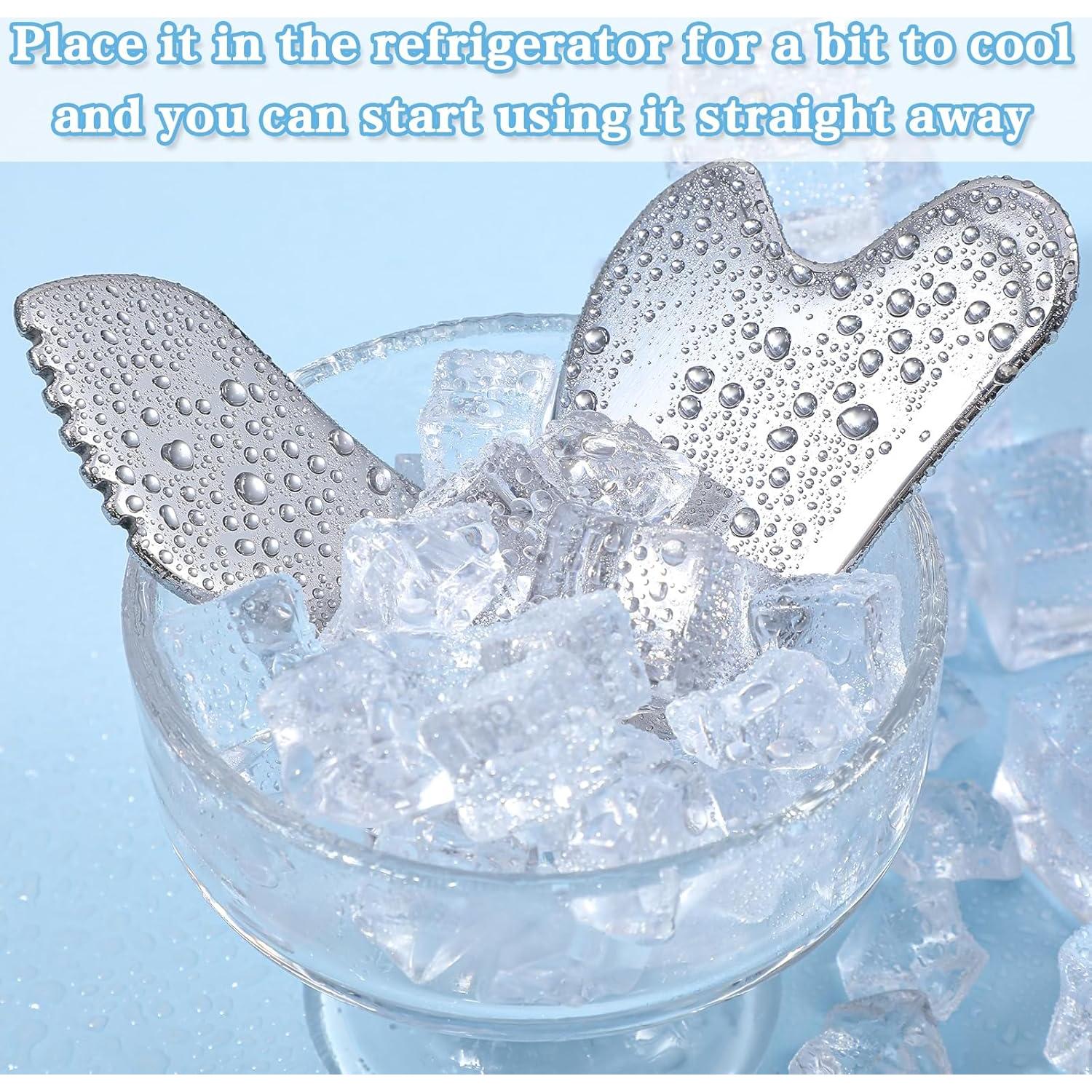 Juego de 2 herramientas Gua Sha de acero inoxidable Quilax