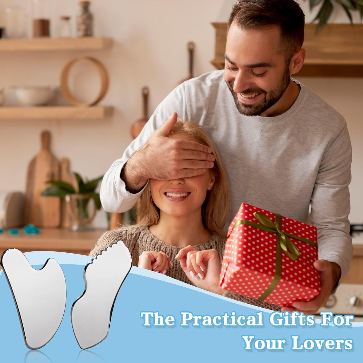 Juego de 2 herramientas Gua Sha de acero inoxidable Quilax