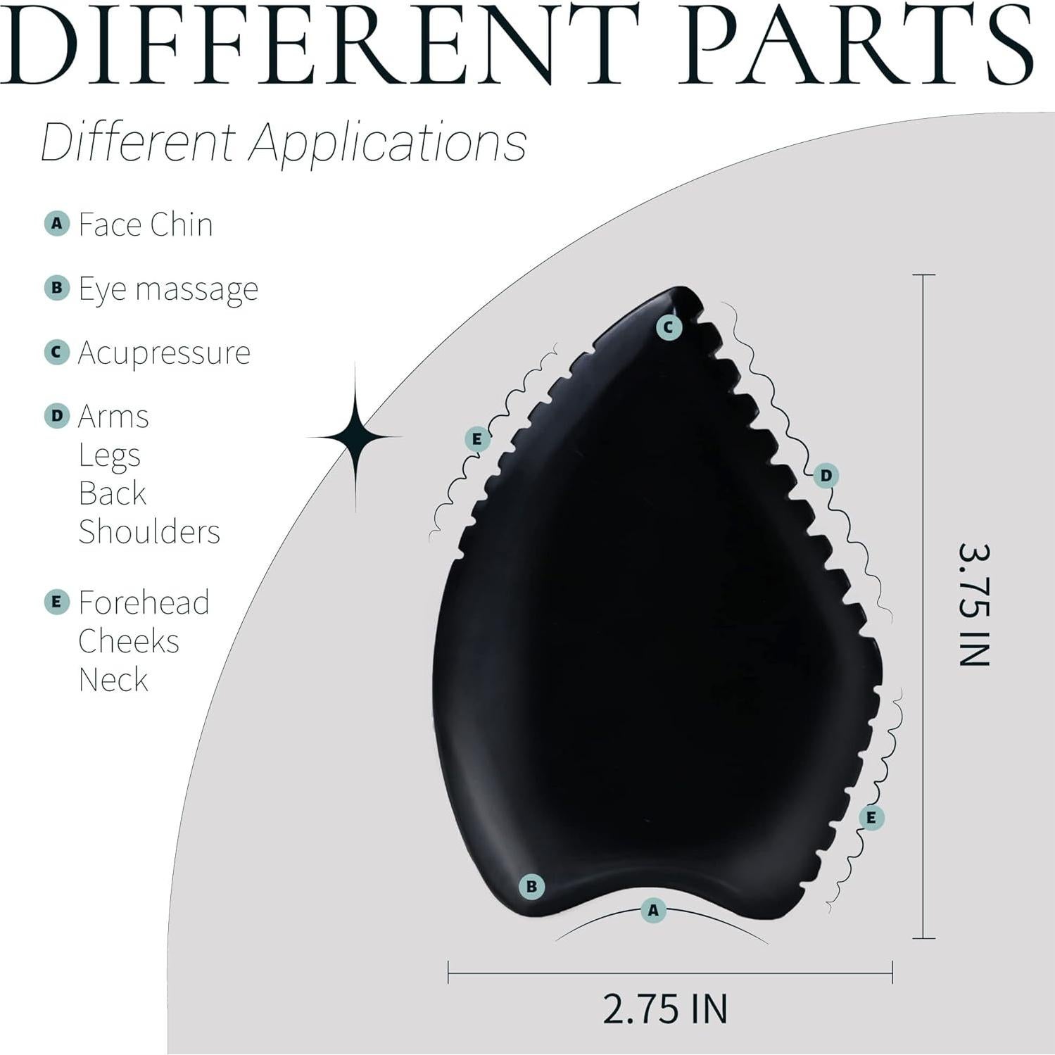 Herramienta Gua Sha Facial Rena Chris de Piedra Bian Natural