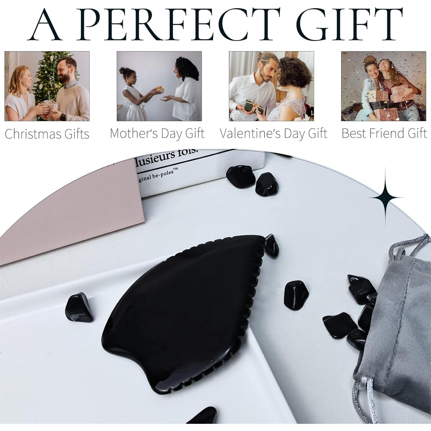 Herramienta Gua Sha Facial Rena Chris de Piedra Bian Natural