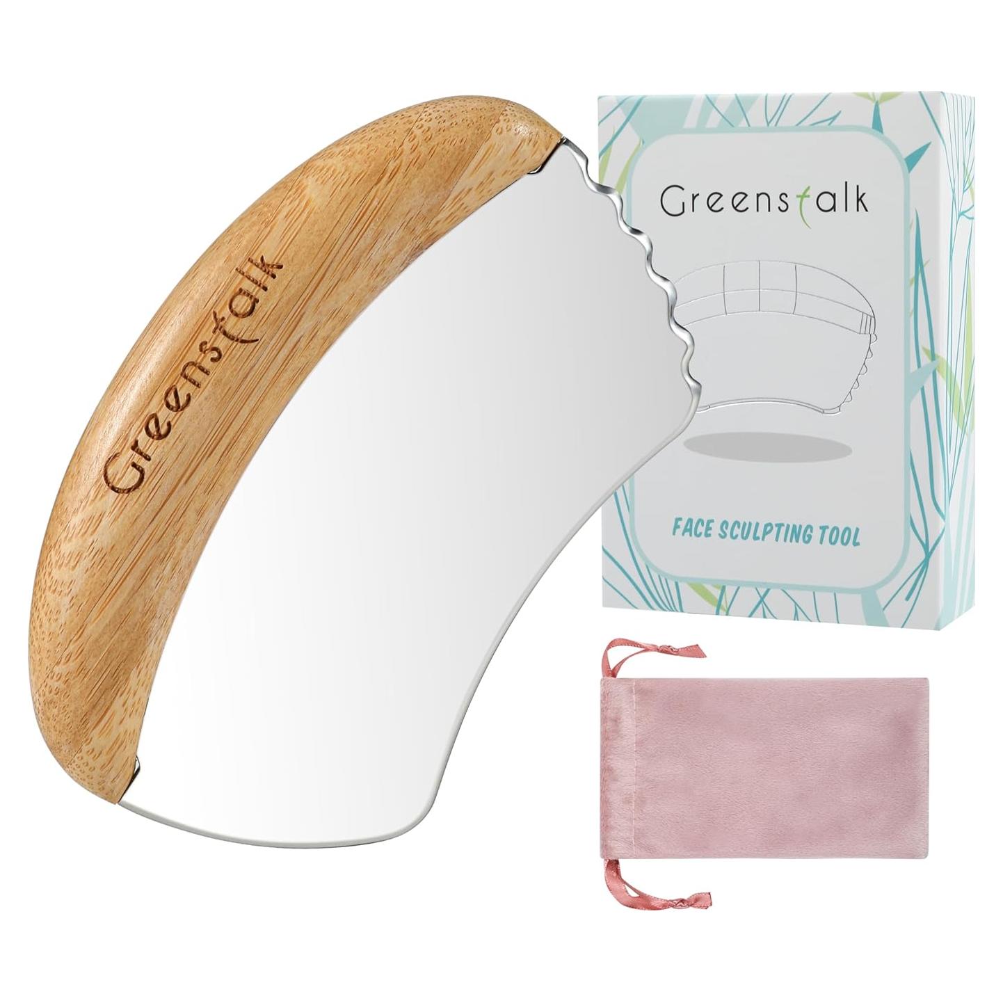 Gua Sha Facial y Corporal Greenstalk Acero Inoxidable 10.5cm