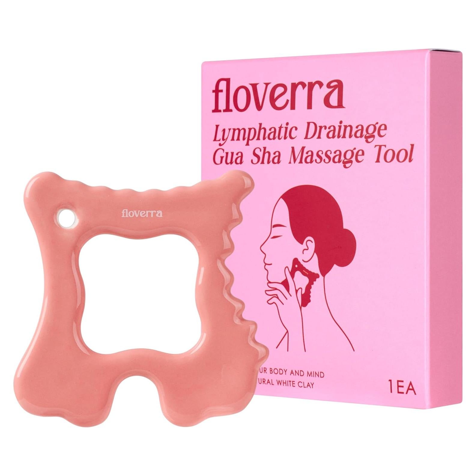 Herramienta de Masaje Gua Sha Cerámica Floverra 9.4x9.4cm