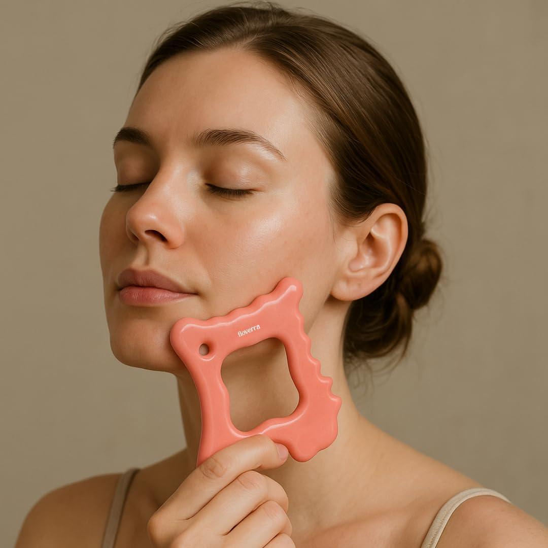 Herramienta de Masaje Gua Sha Cerámica Floverra 9.4x9.4cm