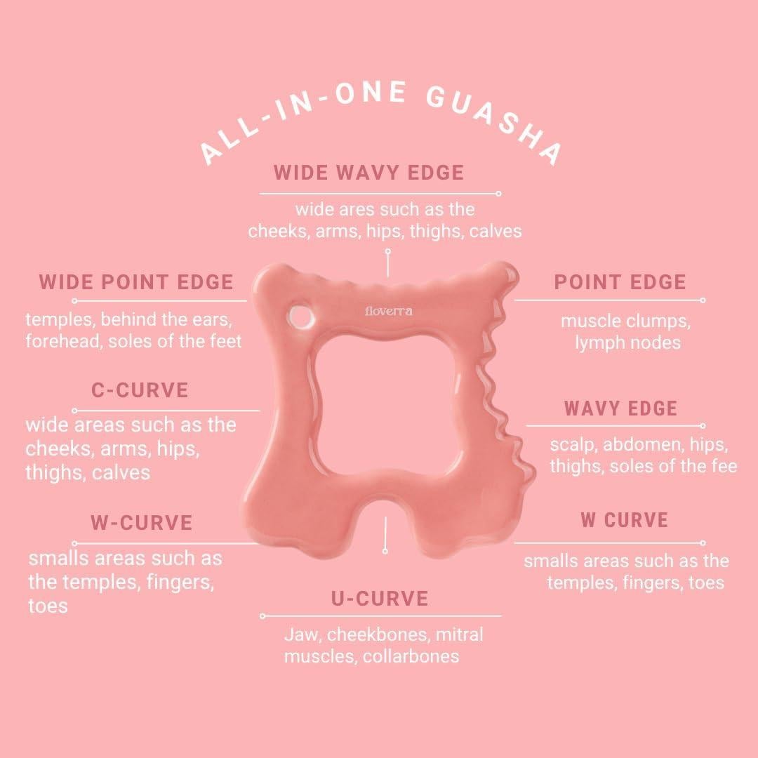 Herramienta de Masaje Gua Sha Cerámica Floverra 9.4x9.4cm