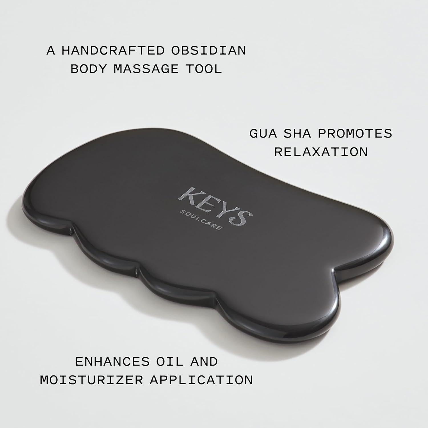 Herramienta de Masaje Gua Sha Obsidiana Keys Soulcare 12.27 cm