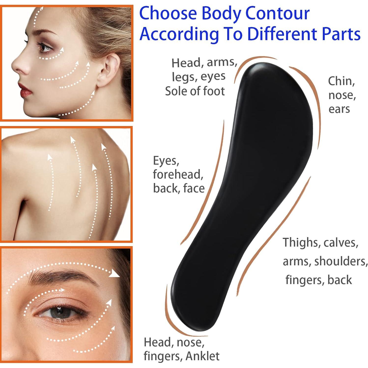 Herramienta Gua Sha Yuanchupin de Piedra Bian para Masaje Facial y Corporal