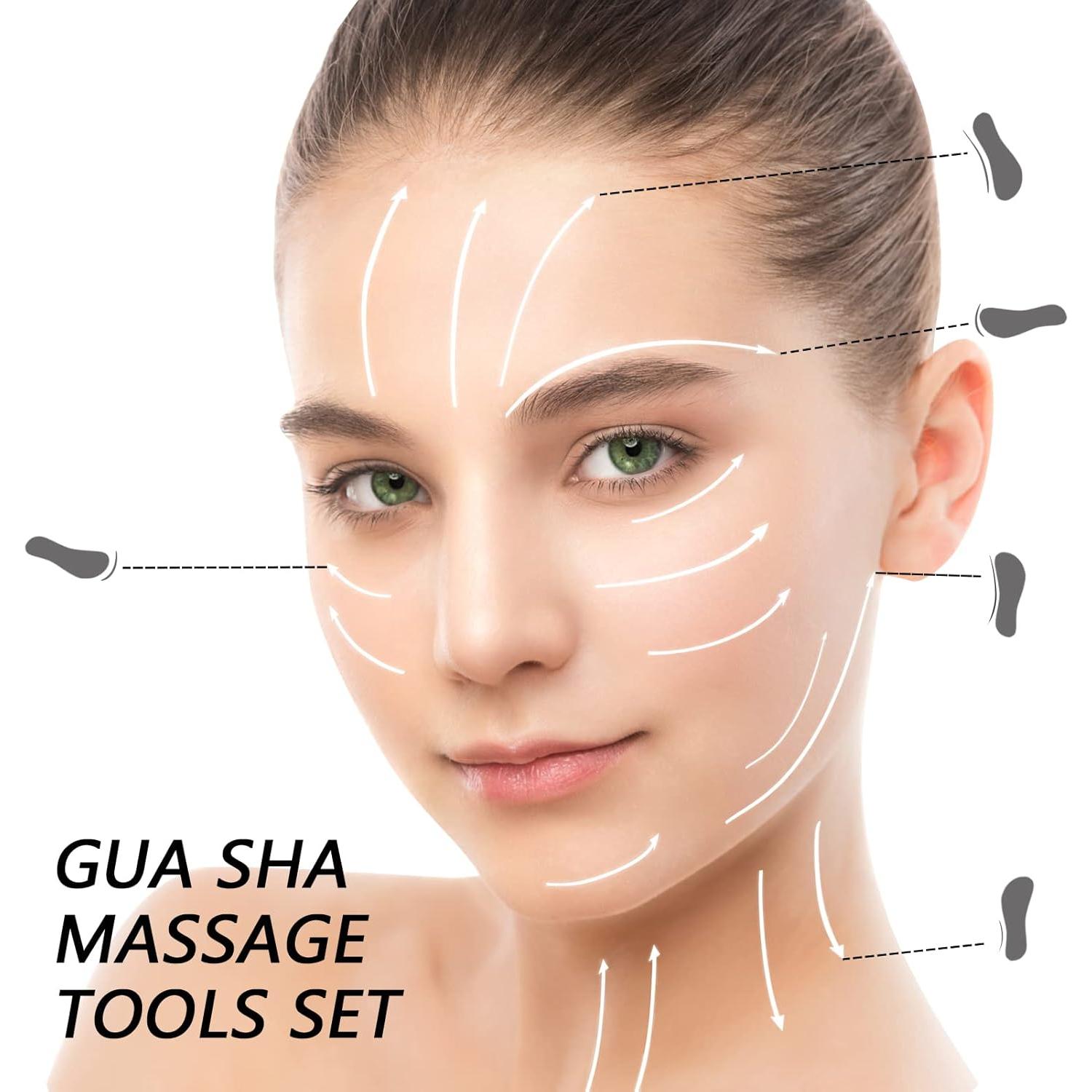 Herramienta Gua Sha Yuanchupin de Piedra Bian para Masaje Facial y Corporal