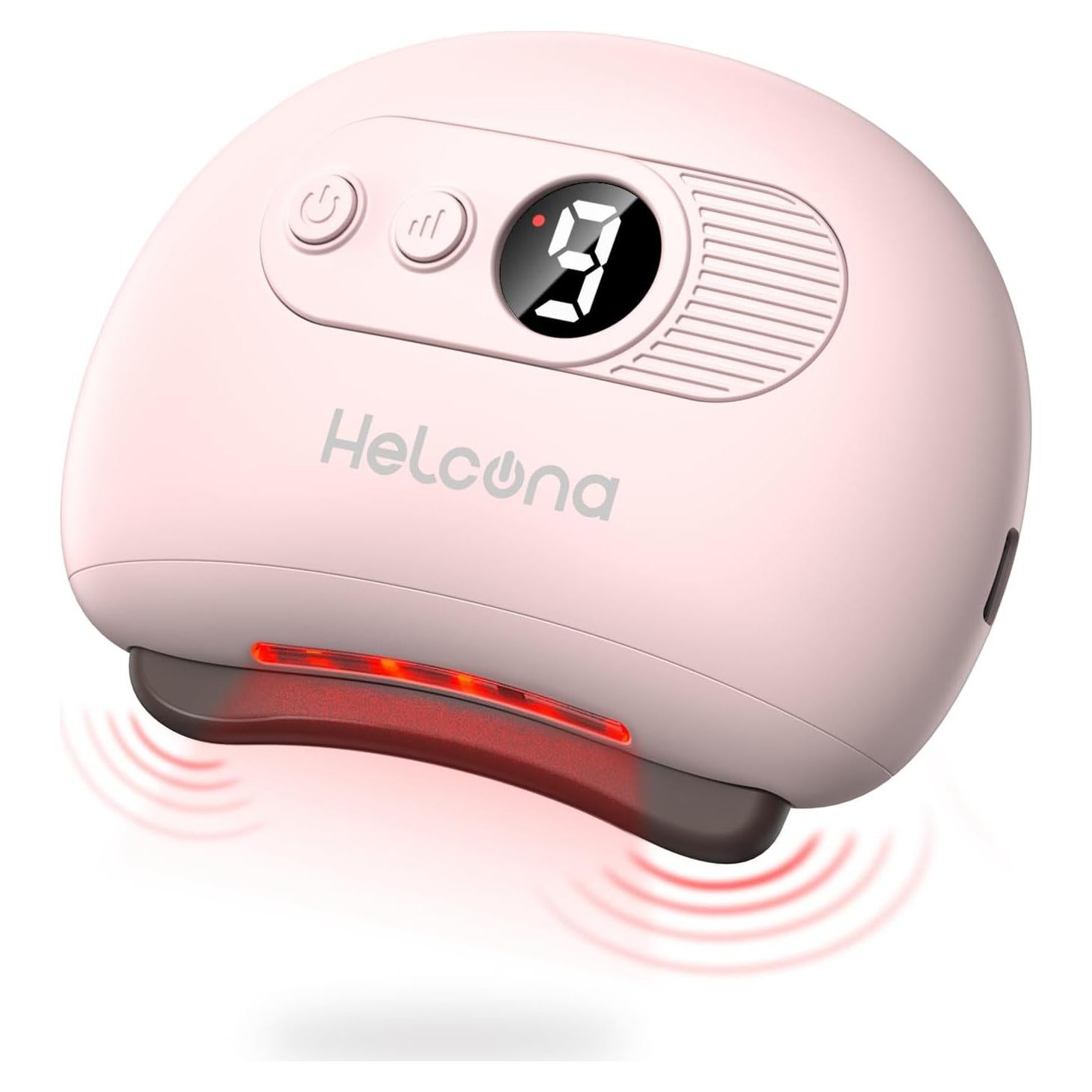 Masajeador Facial Gua Sha Eléctrico Helcona con Calor y Vibración