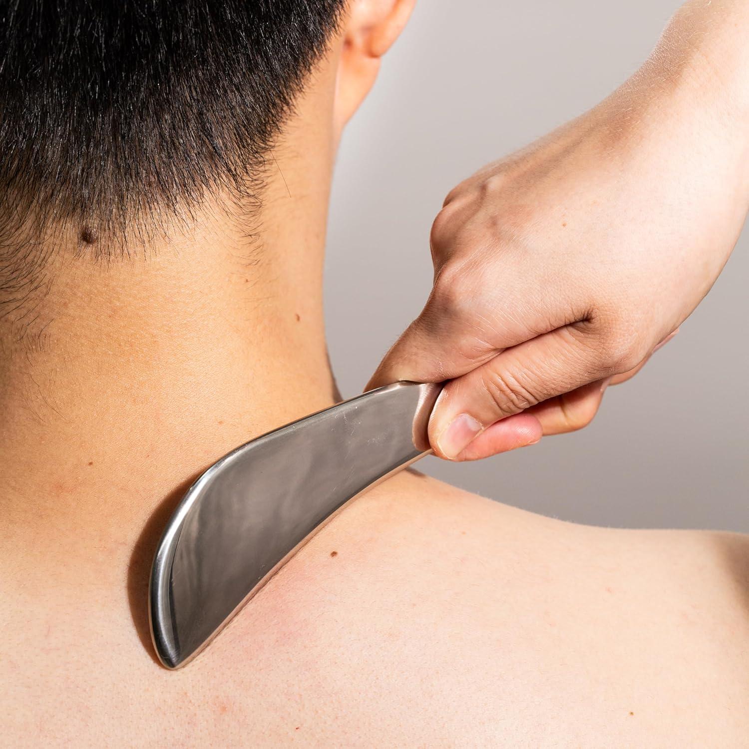 Herramienta Gua Sha de Acero Inoxidable NCCYOOT para Masaje Muscular