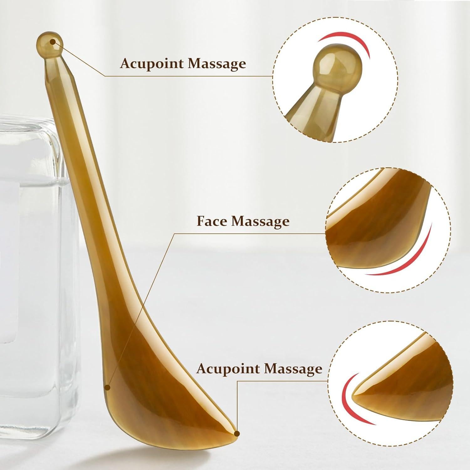 Gua Sha Facial Ideyard de Cuerno de Buey - Masaje y Acupresión