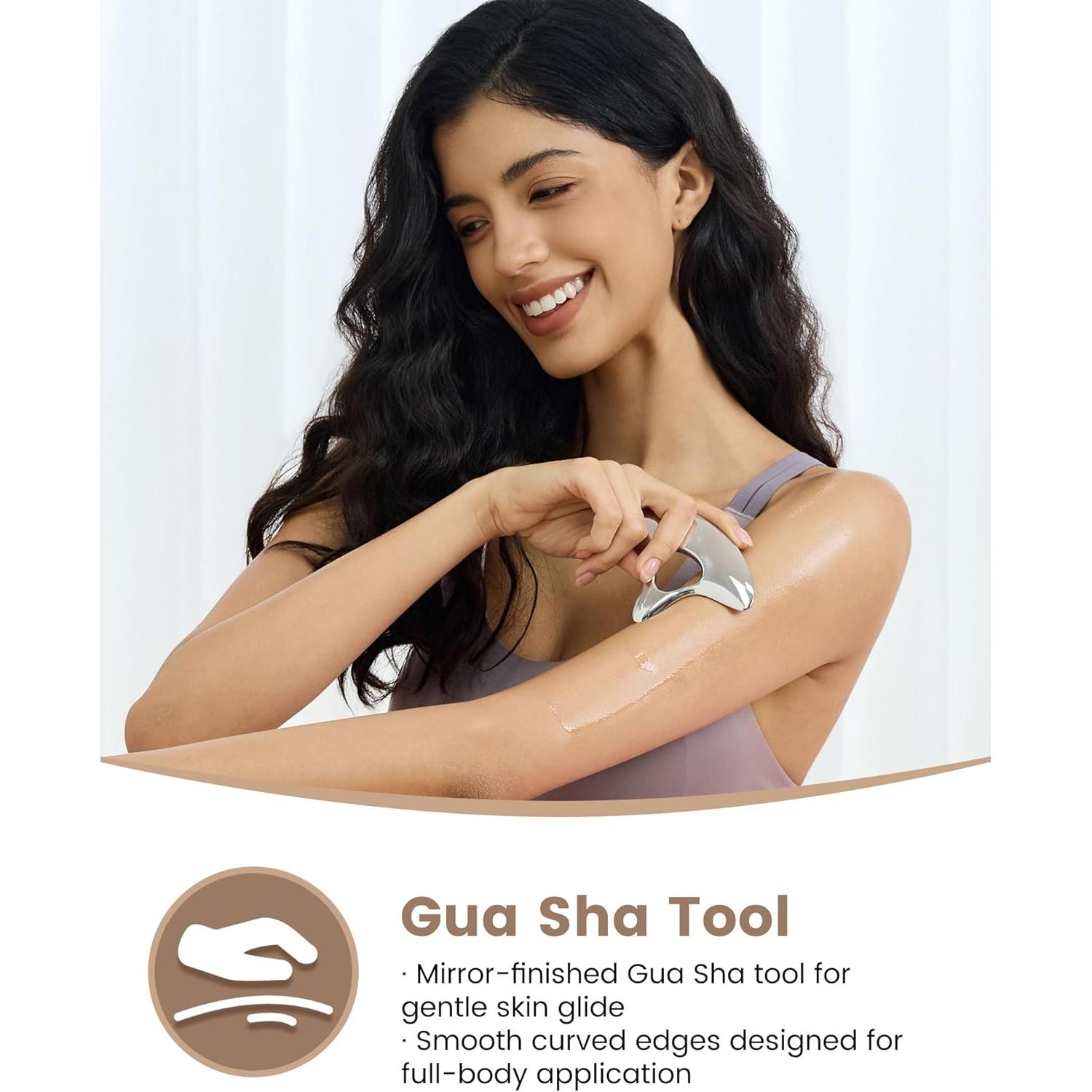 Gua Sha de Acero Inoxidable Lifechill para Masaje y Drenaje Linfático