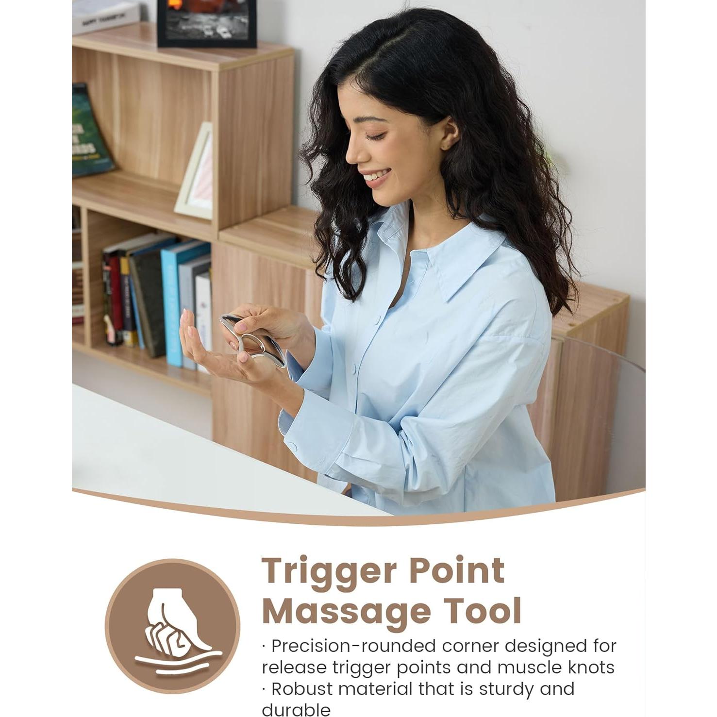 Gua Sha de Acero Inoxidable Lifechill para Masaje y Drenaje Linfático