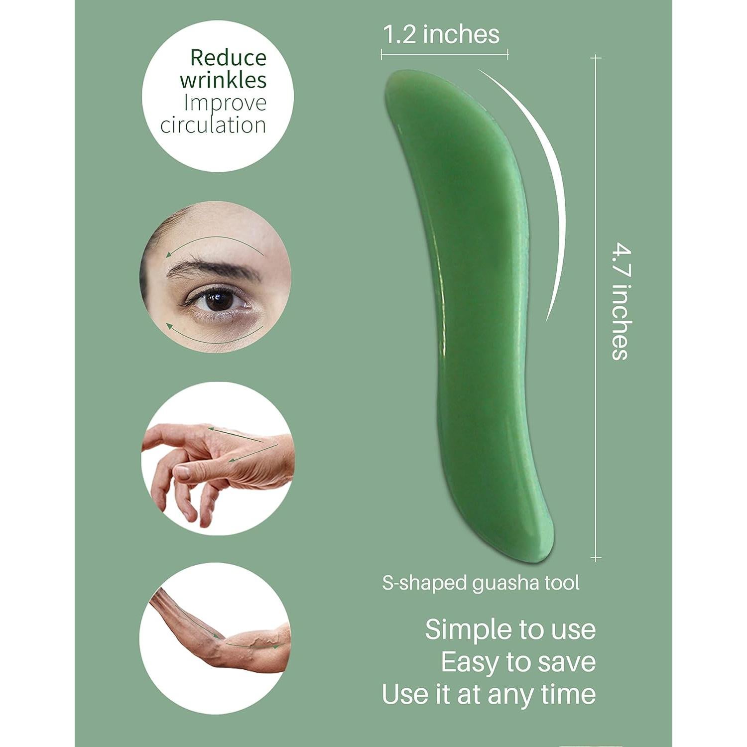 Herramientas de Masaje Gua Sha MoHern - 4 Piezas para Cara y Cuerpo