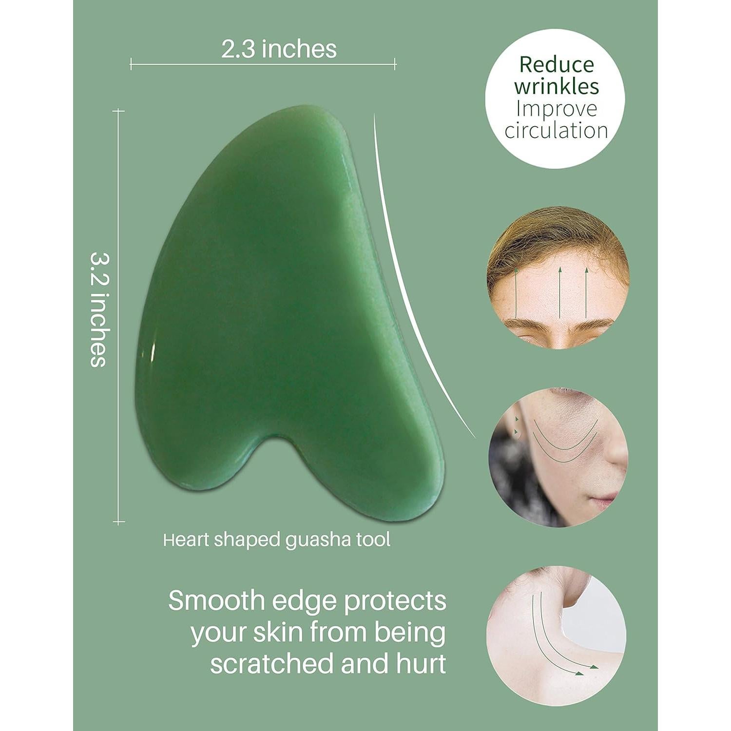 Herramientas de Masaje Gua Sha MoHern - 4 Piezas para Cara y Cuerpo
