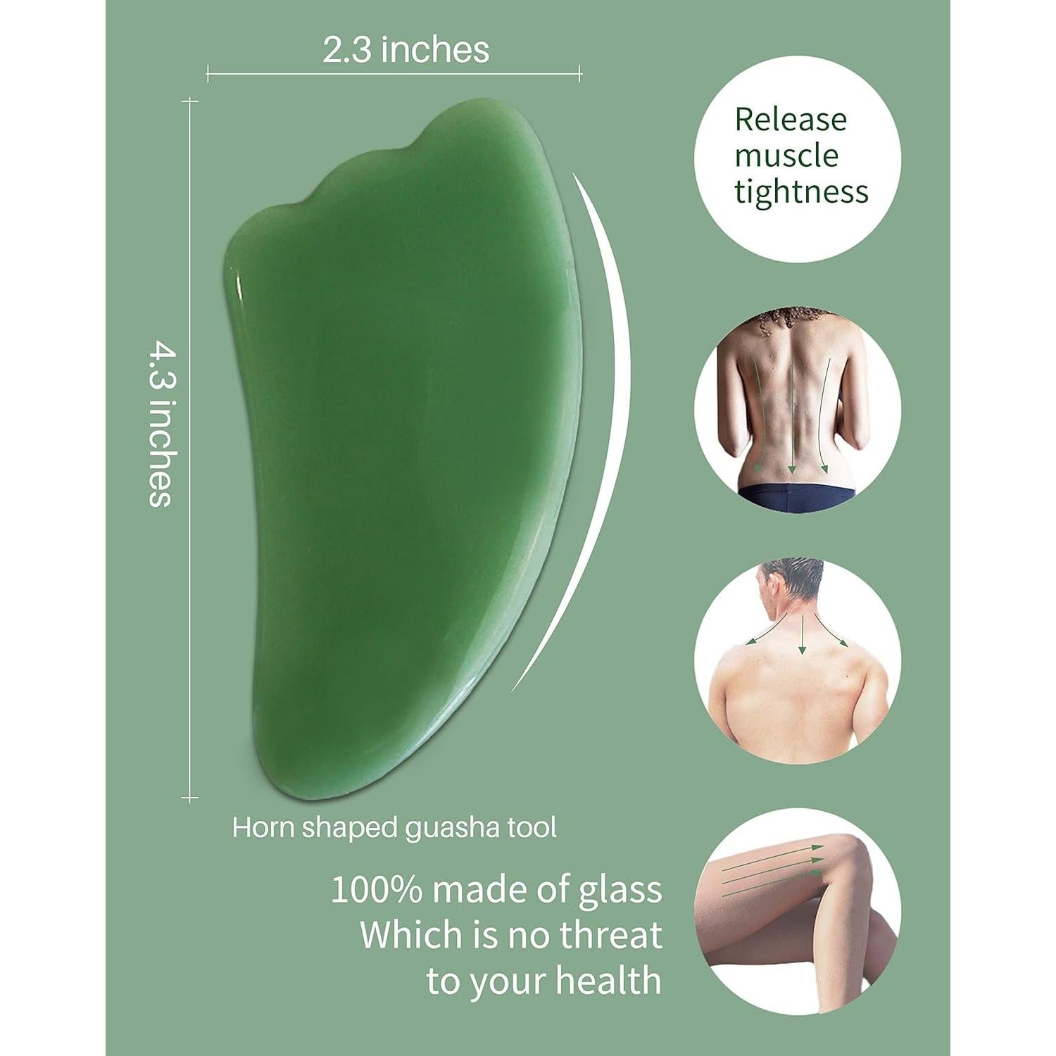 Herramientas de Masaje Gua Sha MoHern - 4 Piezas para Cara y Cuerpo