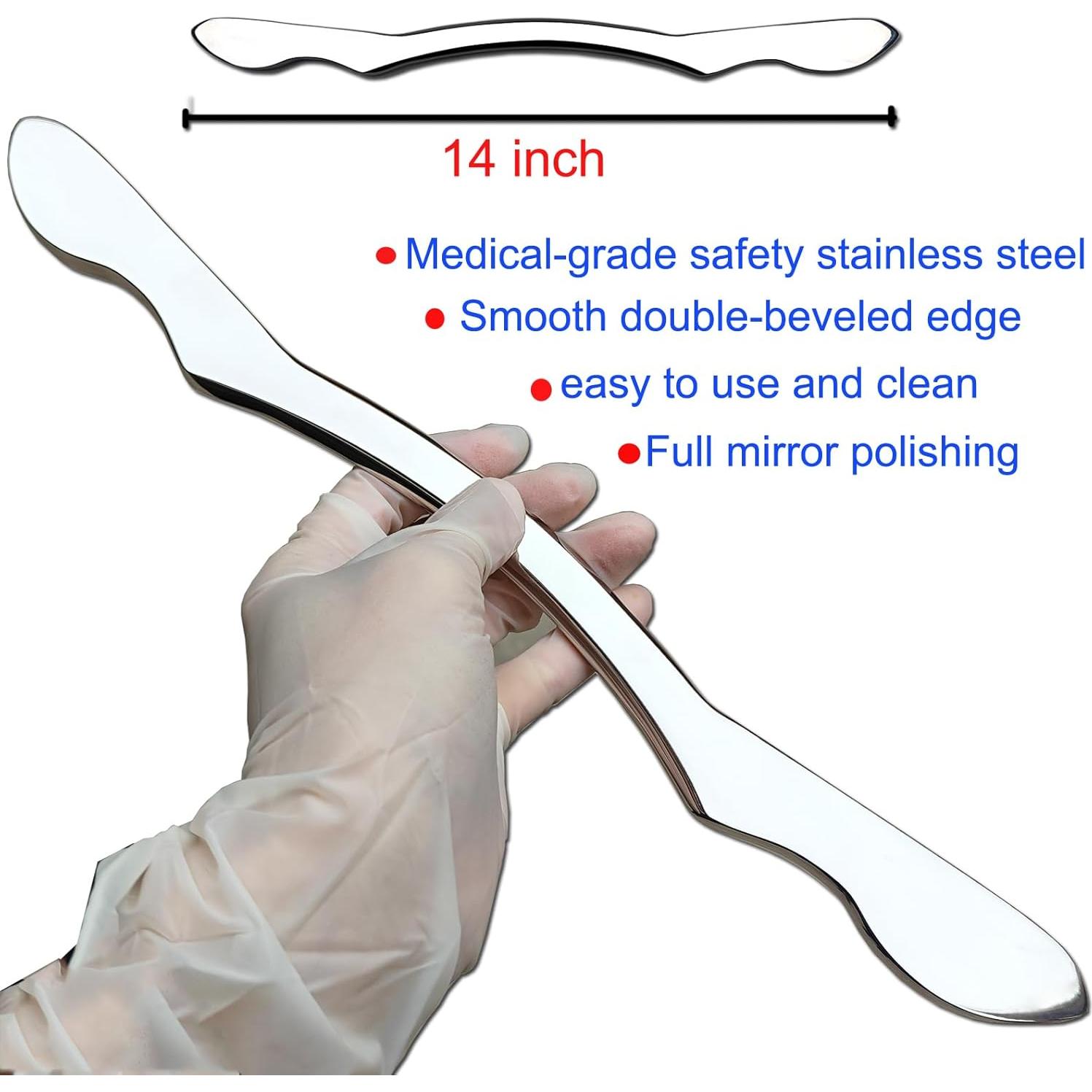 Raspador de Músculos Gua Sha GYX COELE Acero Inoxidable 37cm