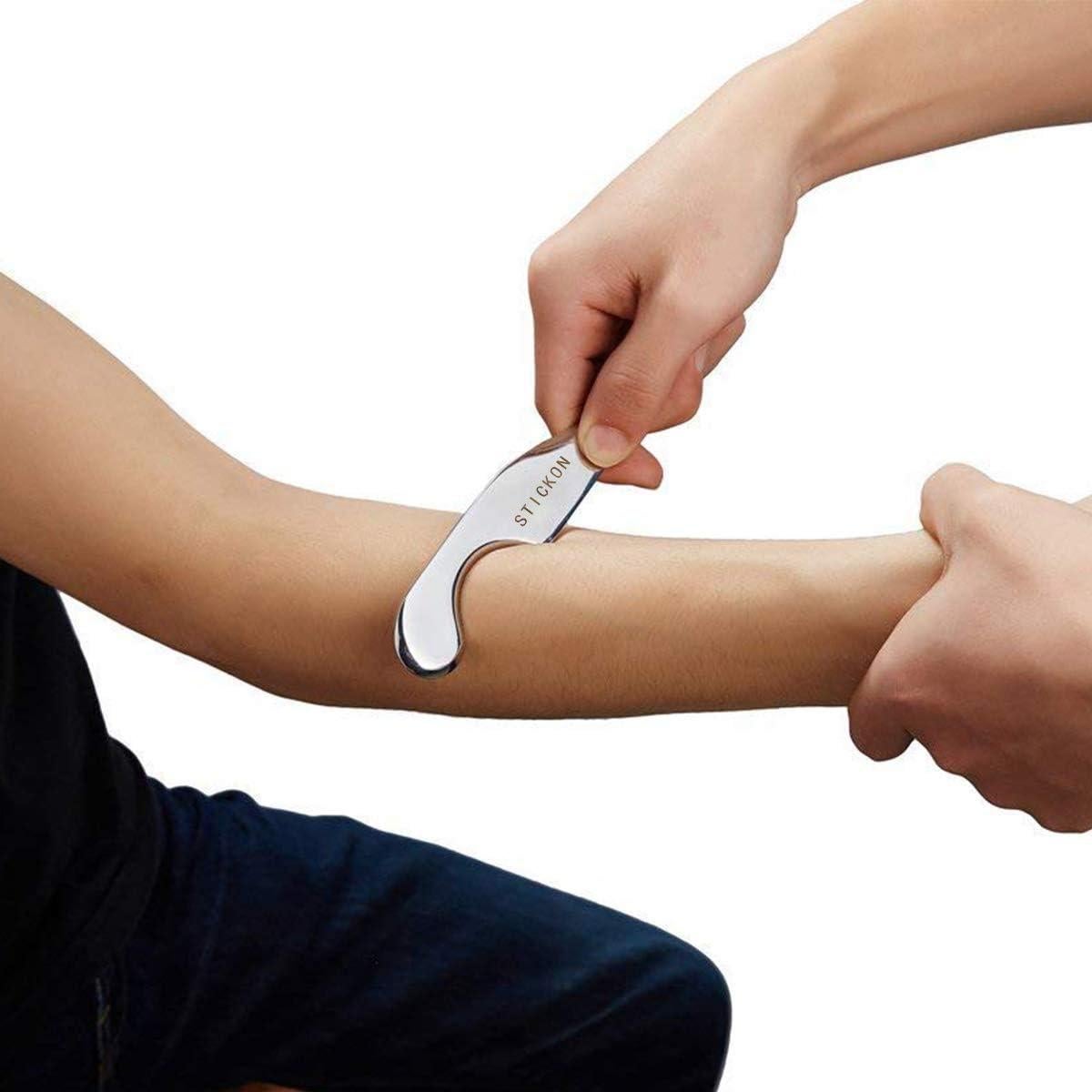 Herramienta de Masaje Gua Sha STICKON Acero Inoxidable 16.6cm