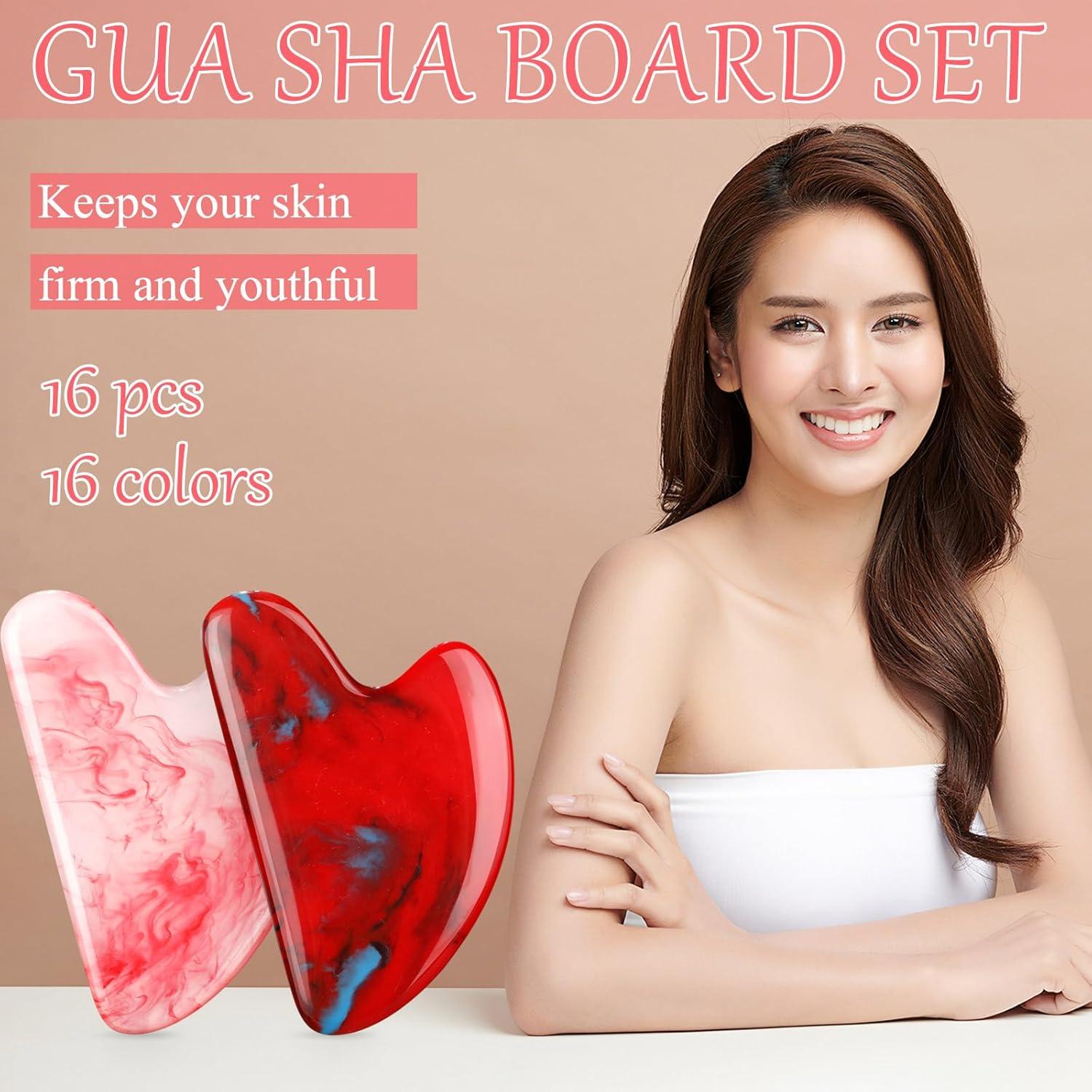 Set de 16 Herramientas Gua Sha Faciales Sherr - Masaje y Relajación