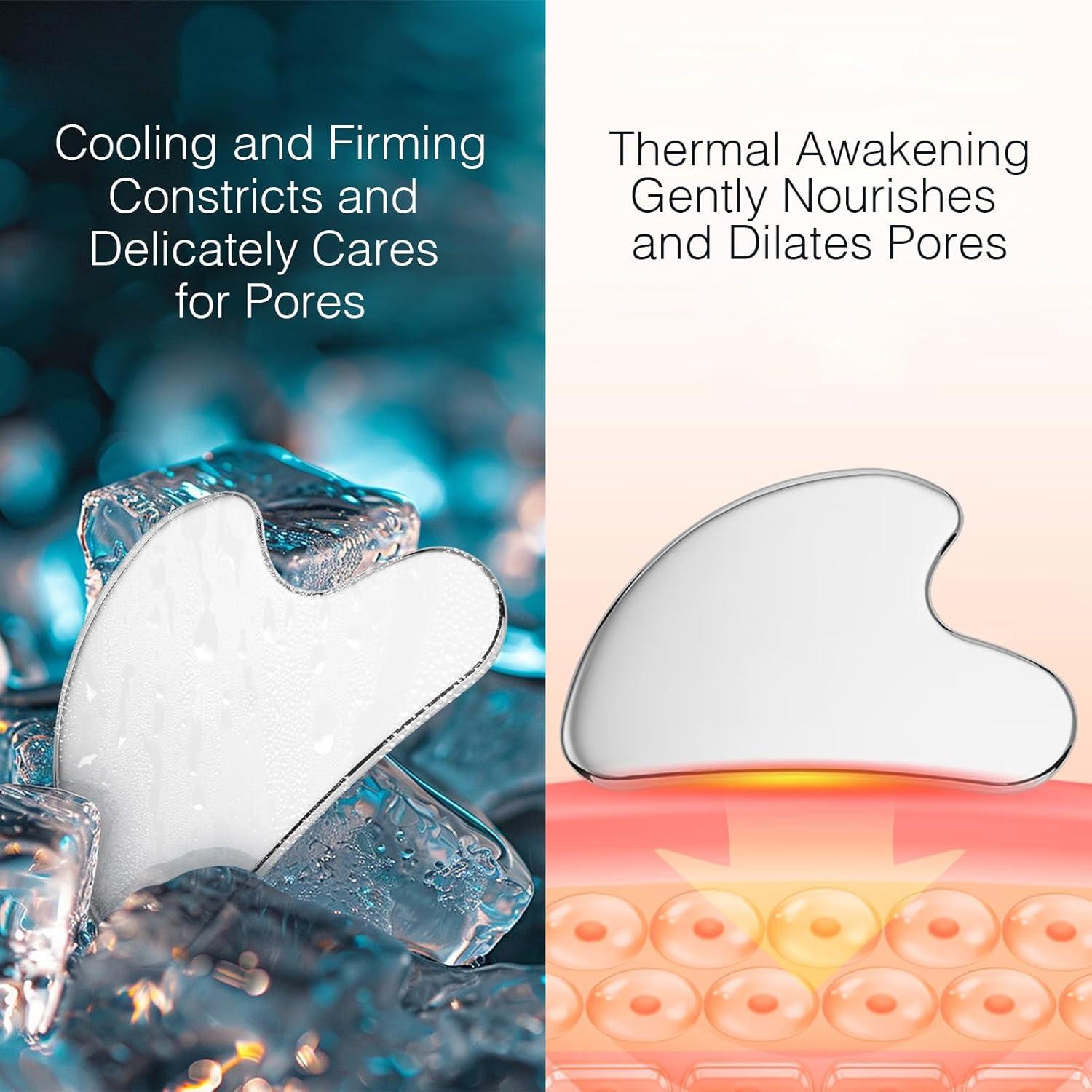 Gua Sha de Acero Inoxidable Daubigny para Masaje Facial y Corporal