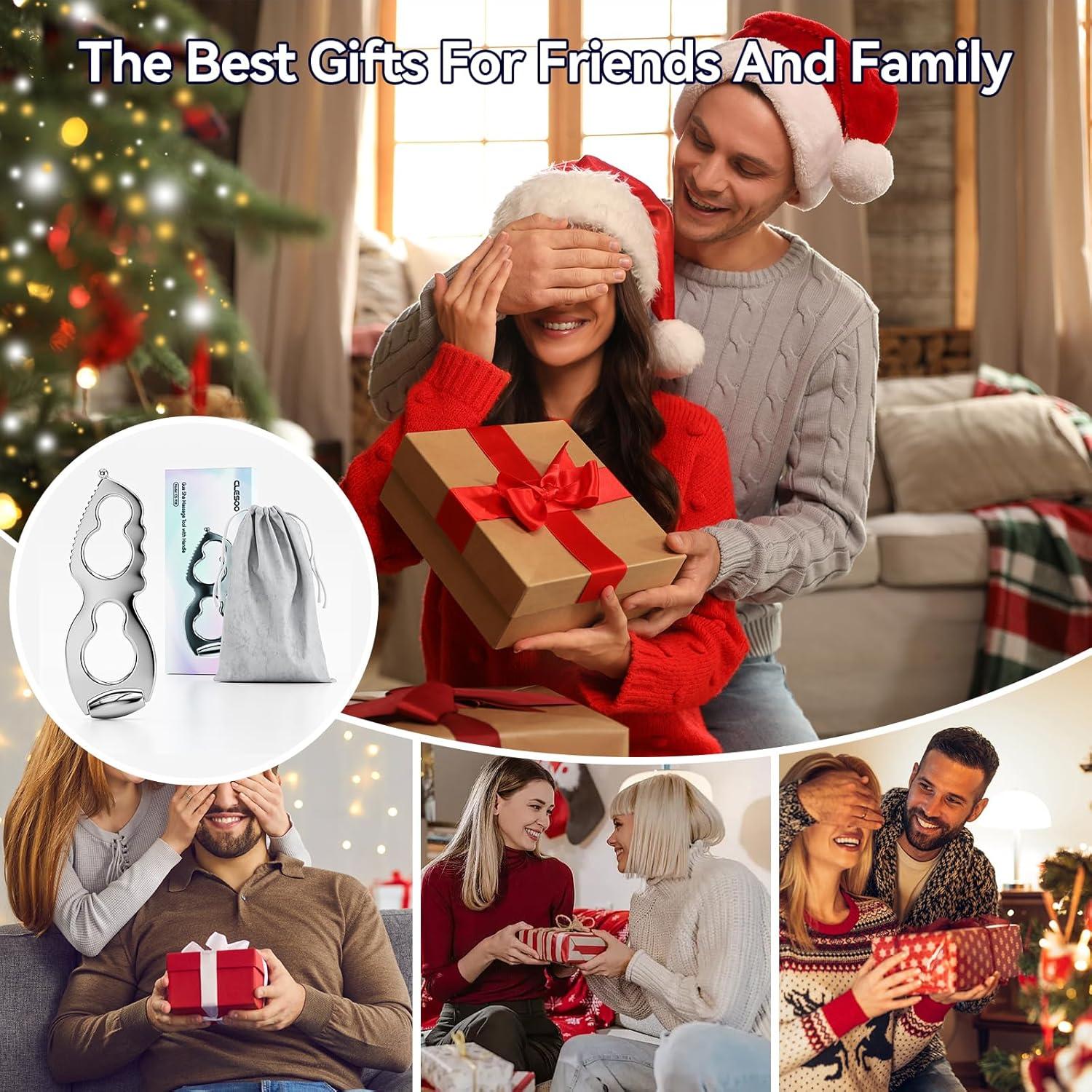 Herramienta Gua Sha Facial CLESOO Acero Inoxidable 20.5cm