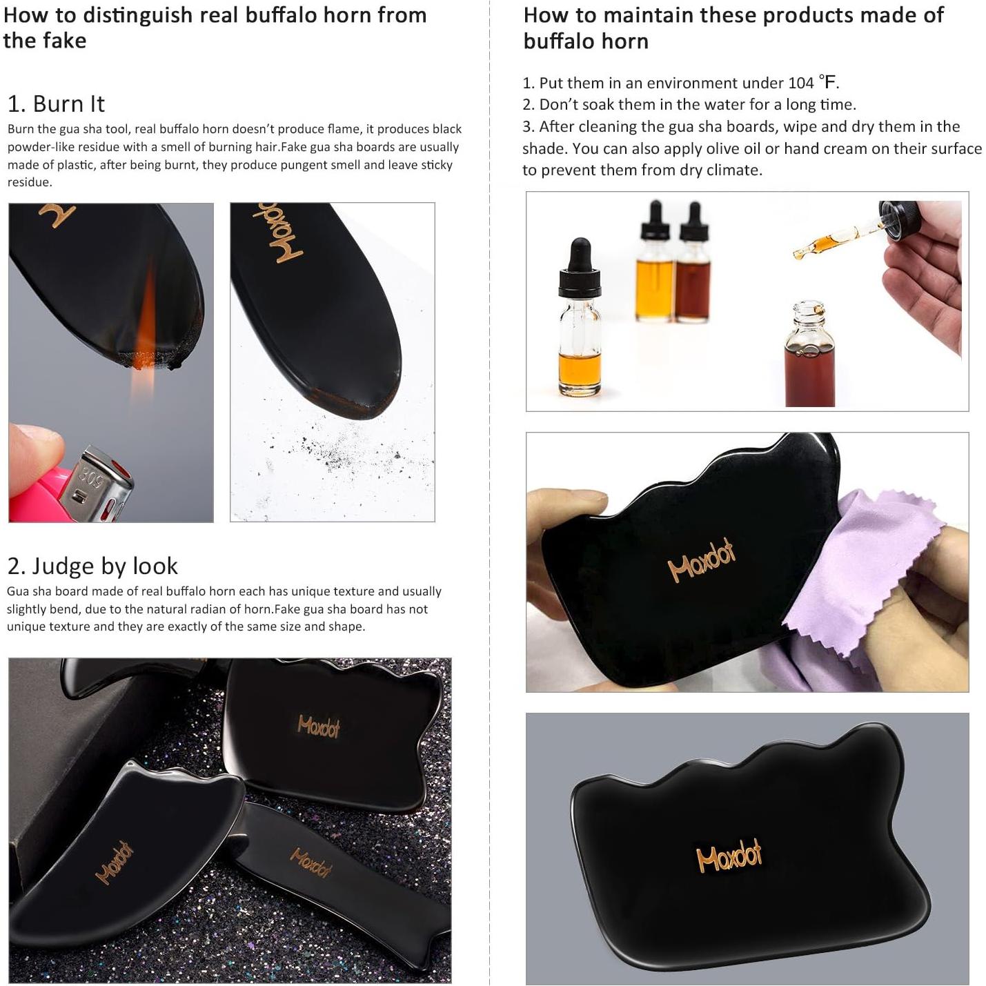 Juego de 5 Herramientas de Masaje Gua Sha Maxdot - Terapia Física