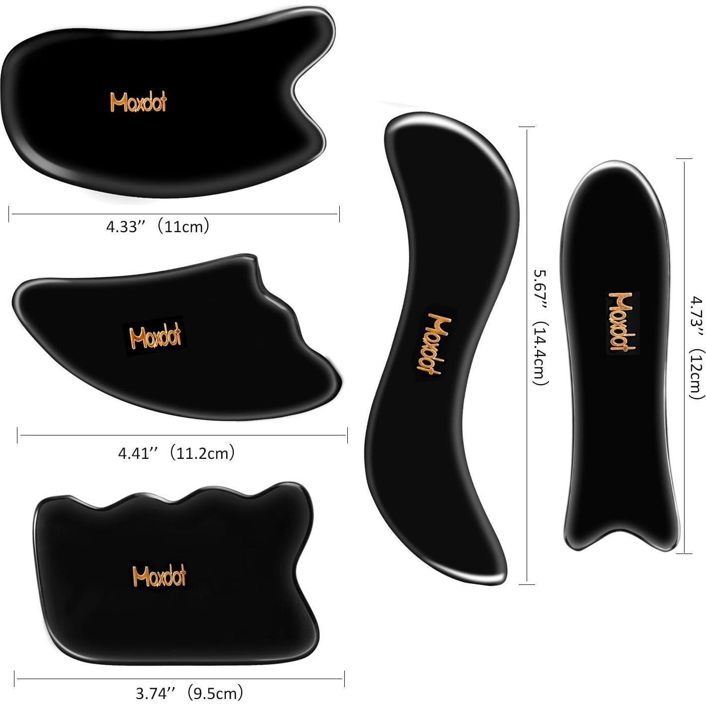 Juego de 5 Herramientas de Masaje Gua Sha Maxdot - Terapia Física