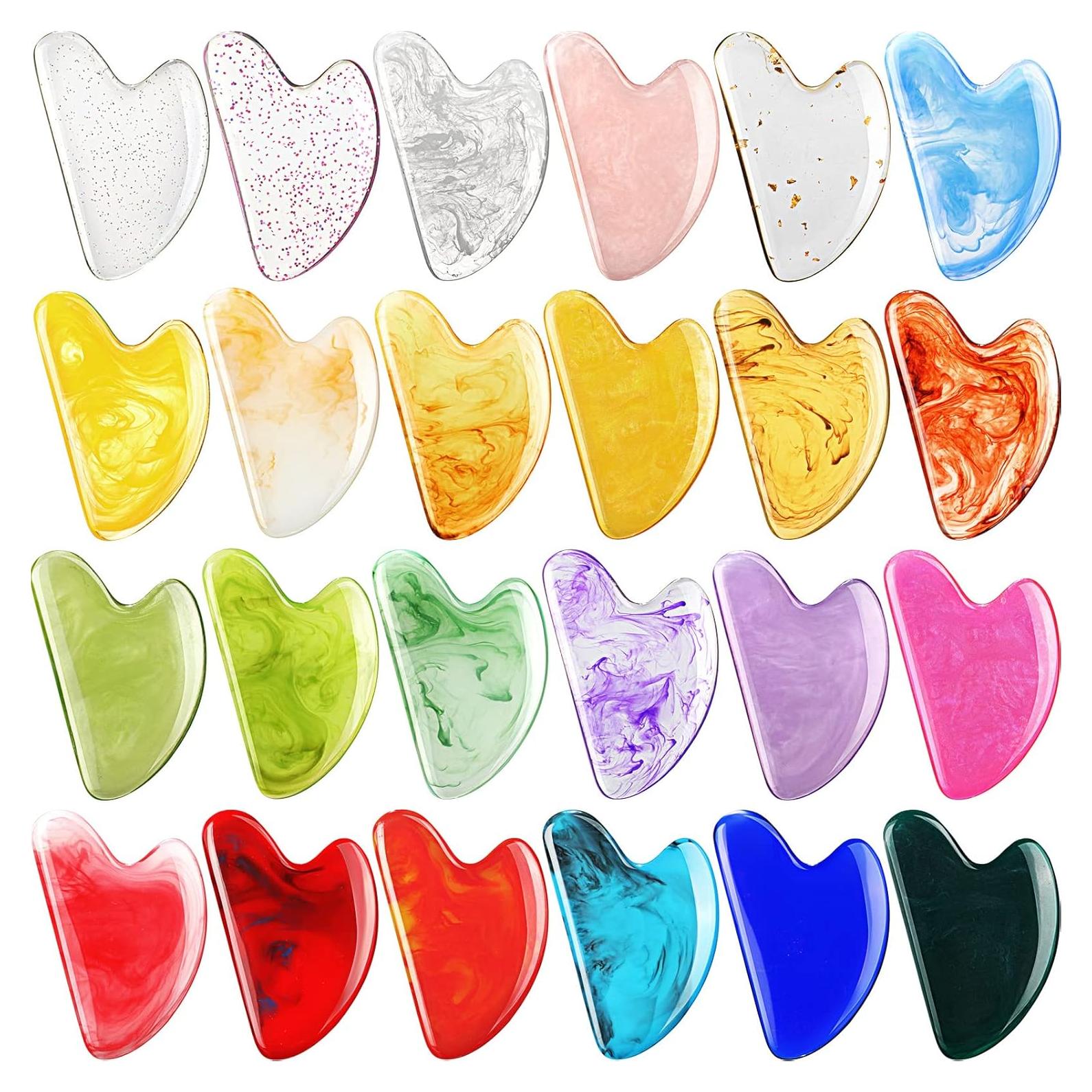 Set 24 Piezas Gua Sha Facial Sherr - Masaje en Colores