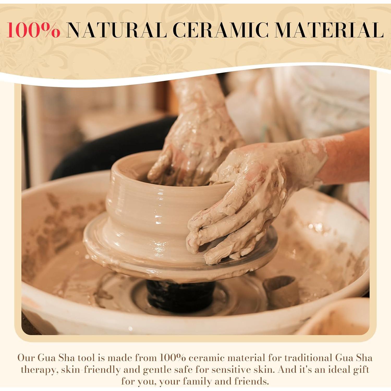 Herramienta Facial Gua Sha Cerámica 9 en 1 Worive - Masaje y Cuidado de la Piel