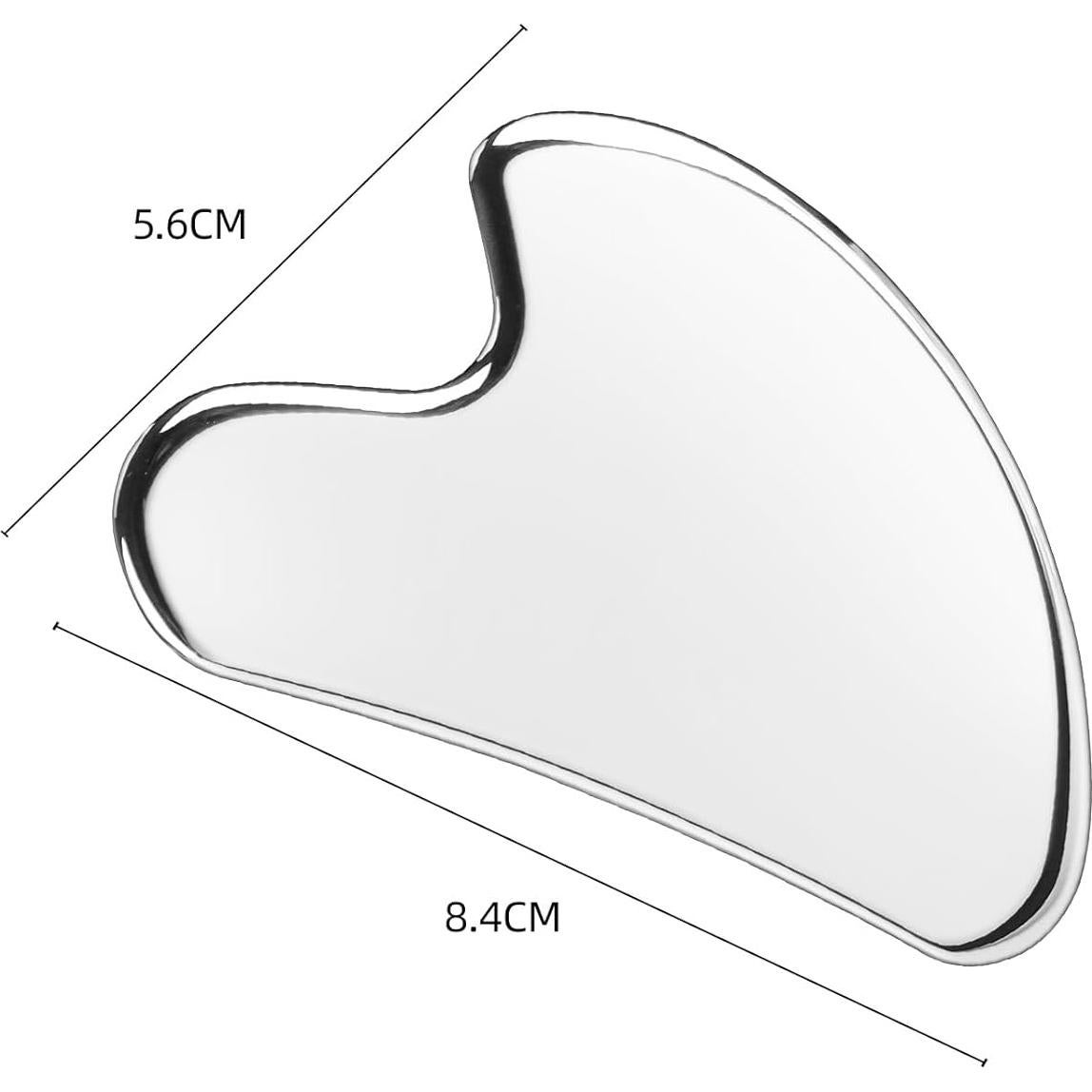 Herramientas Gua Sha Facial BTYMS - 2 Pcs Acero Inoxidable