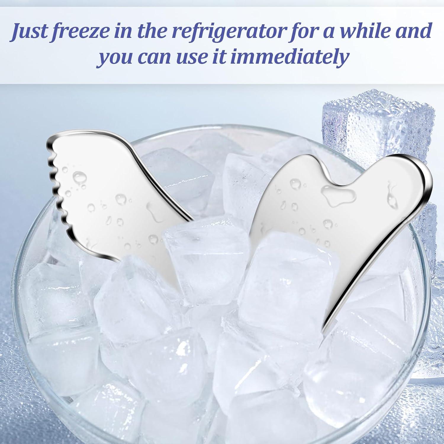 Juego de 2 Herramientas Faciales de Acero Inoxidable para Masaje