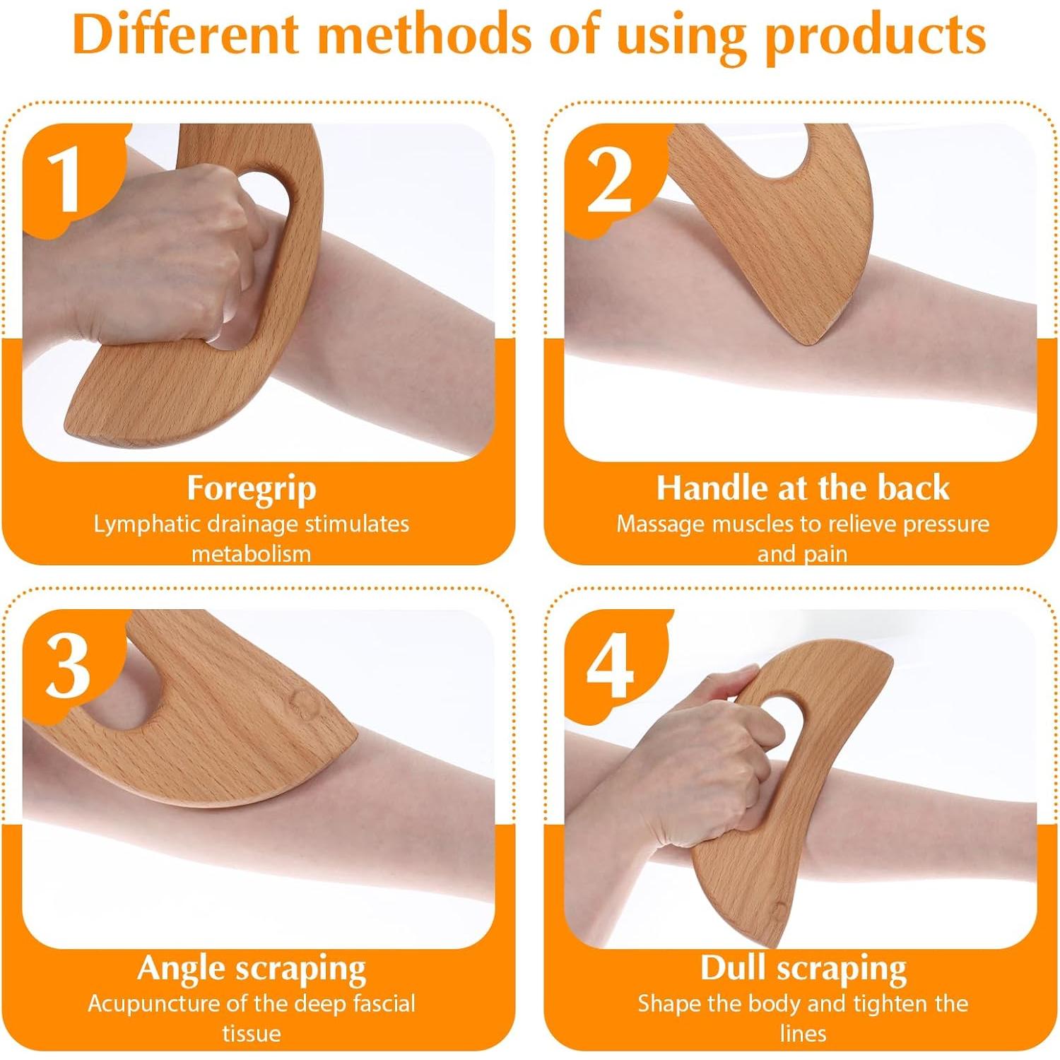 Herramienta Gua Sha Corporal Larrel - Masajeador de Celulitis 19x8cm