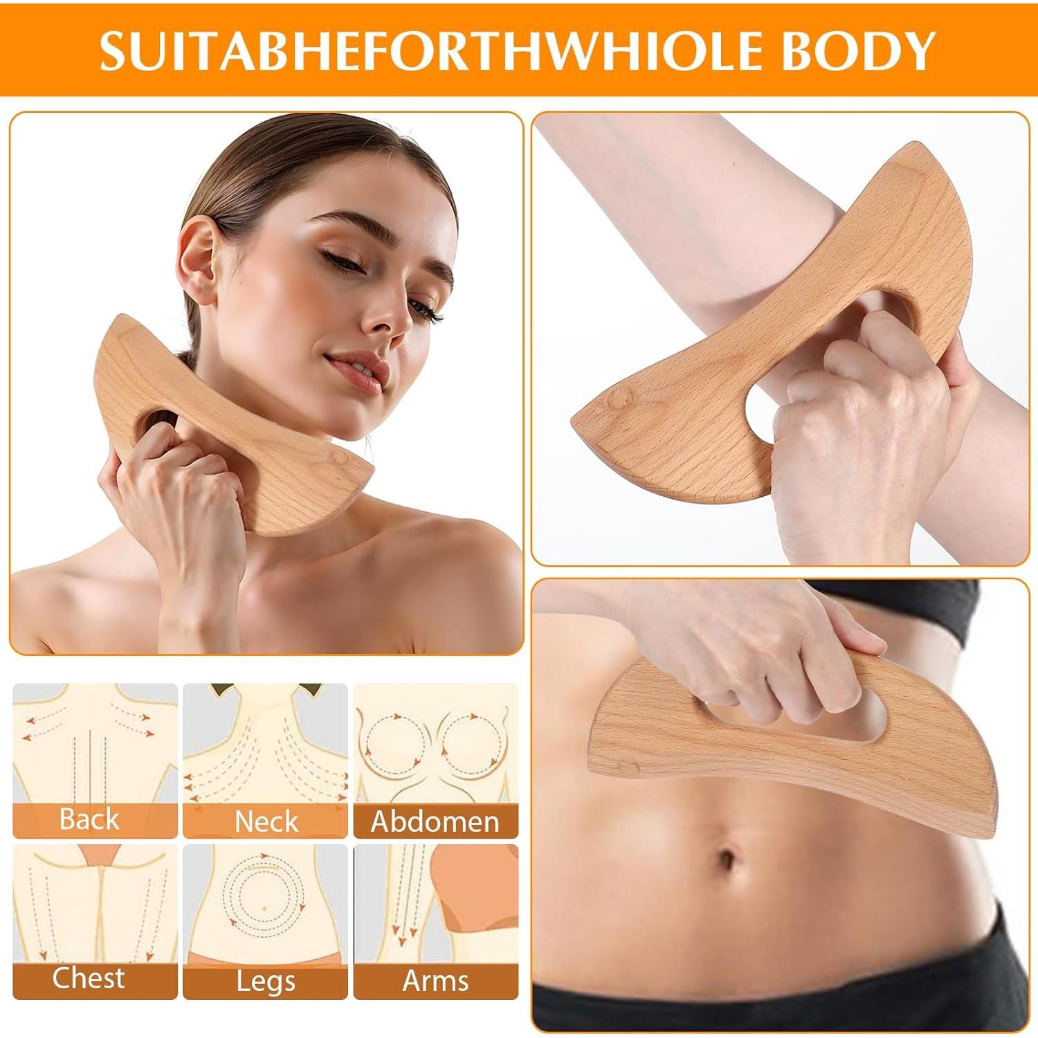 Herramienta Gua Sha Corporal Larrel - Masajeador de Celulitis 19x8cm