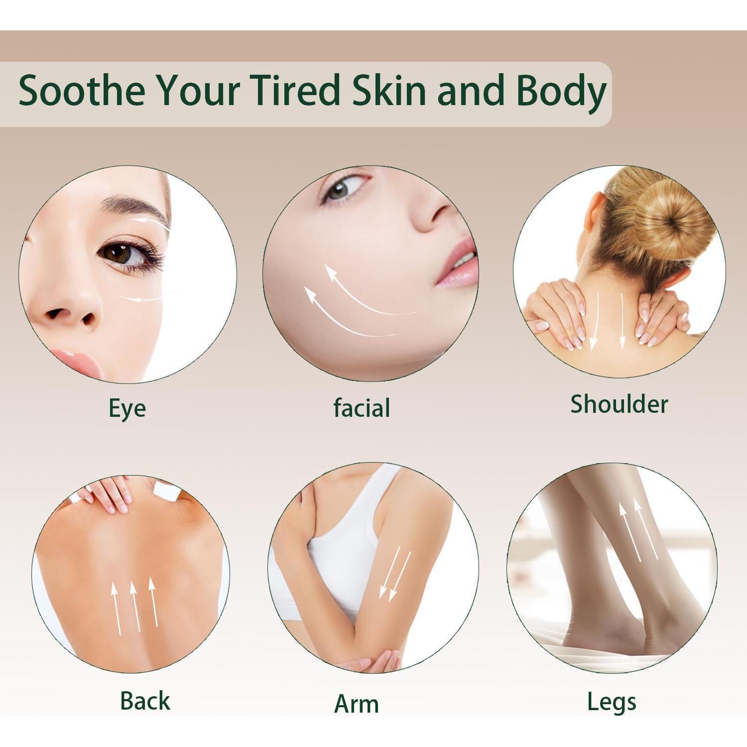 Juego de 2 herramientas Gua Sha DLYAUA de acero inoxidable