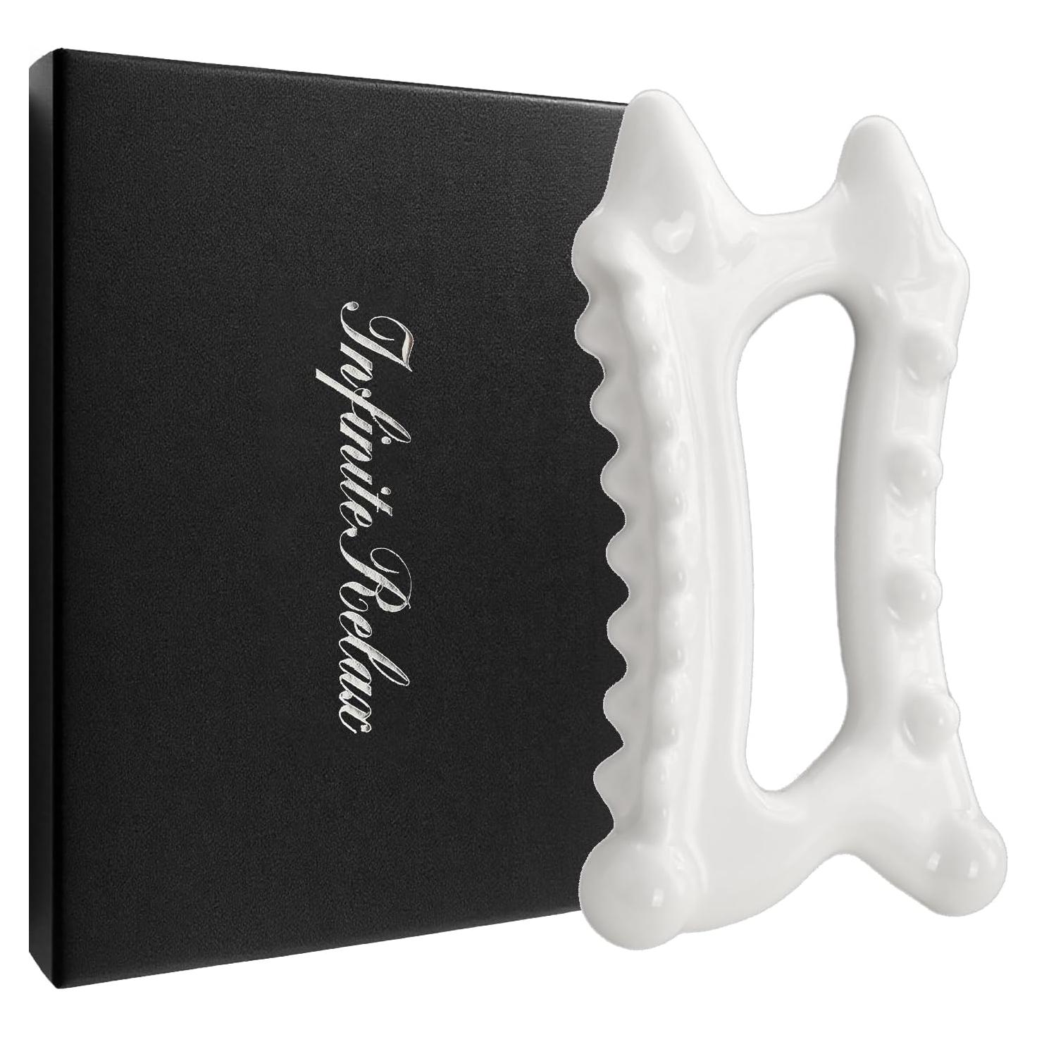Herramienta de Masaje Gua Sha Cerámica InfiniteRelax 18.8cm
